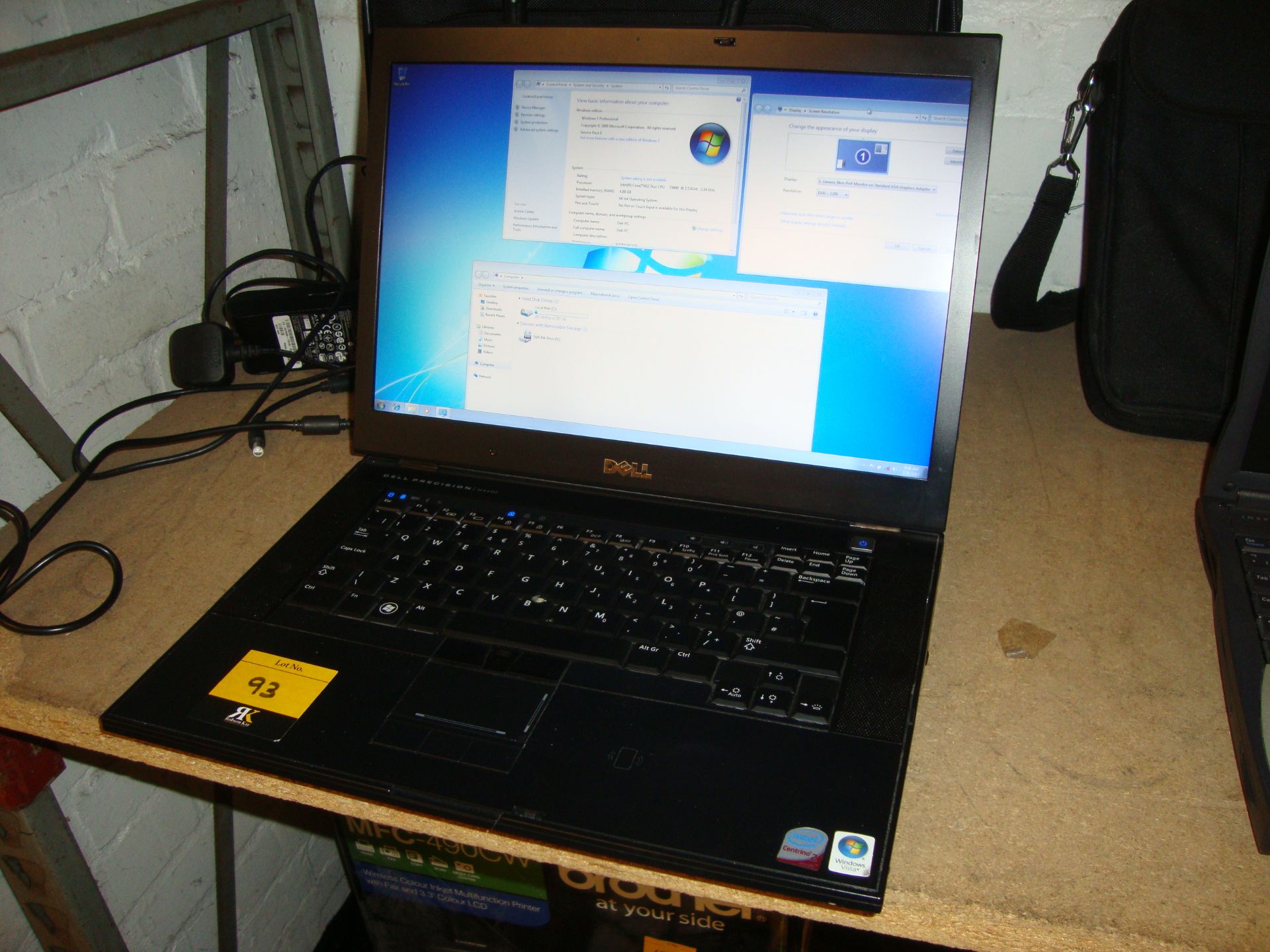 Dell Precision M4400 notebook With Core 2 Duo T9400, 4GB Ram including power pack and carry case - Image 5 of 10