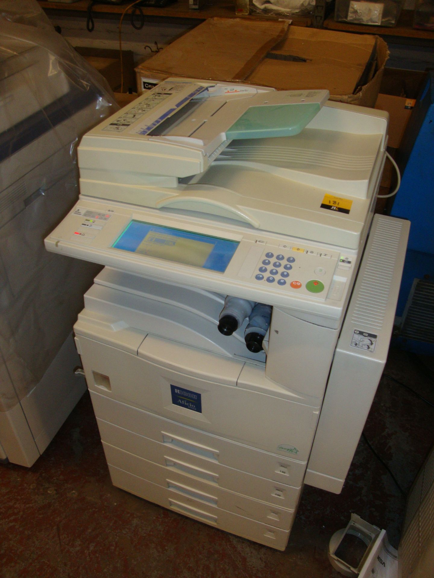 Ricoh Aficio 1022 floor standing copier with auto document feed, 4 off A4/A3 drawers, spare toner, - Image 7 of 7