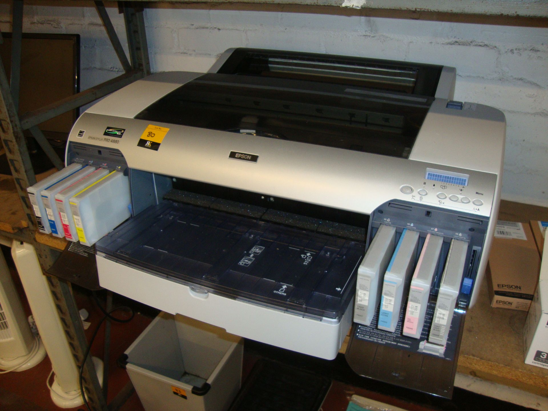 Epson Stylus Pro 4880 A2 printer including manual, disc, cables, small quantity of spare cartridges, - Image 8 of 10