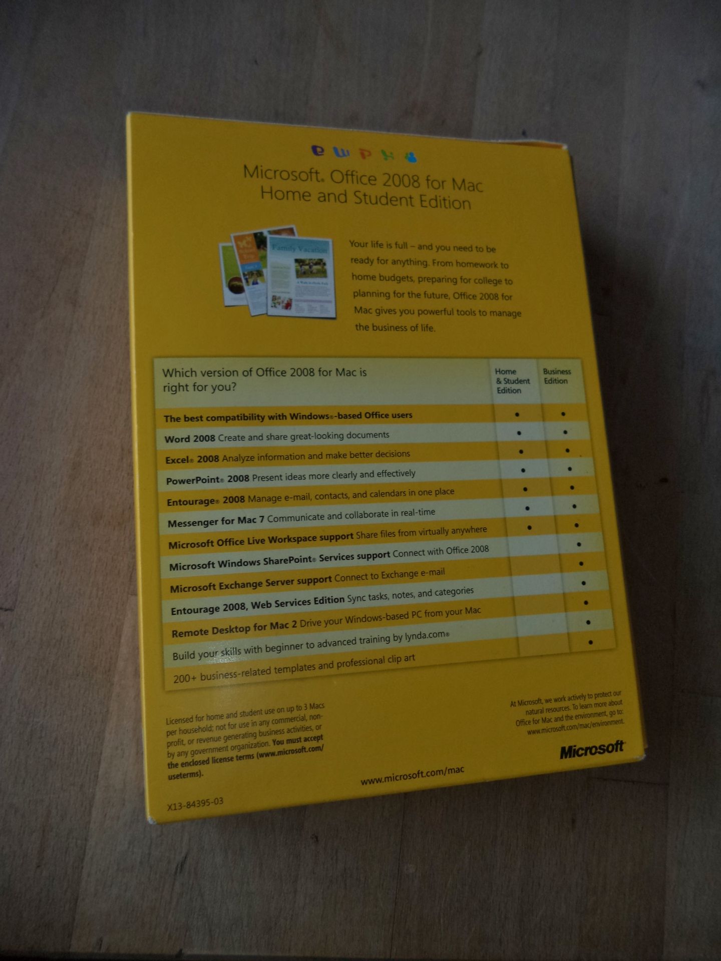 Microsoft Office Home and Student Edition 2008 for Apple Mac - Image 2 of 5