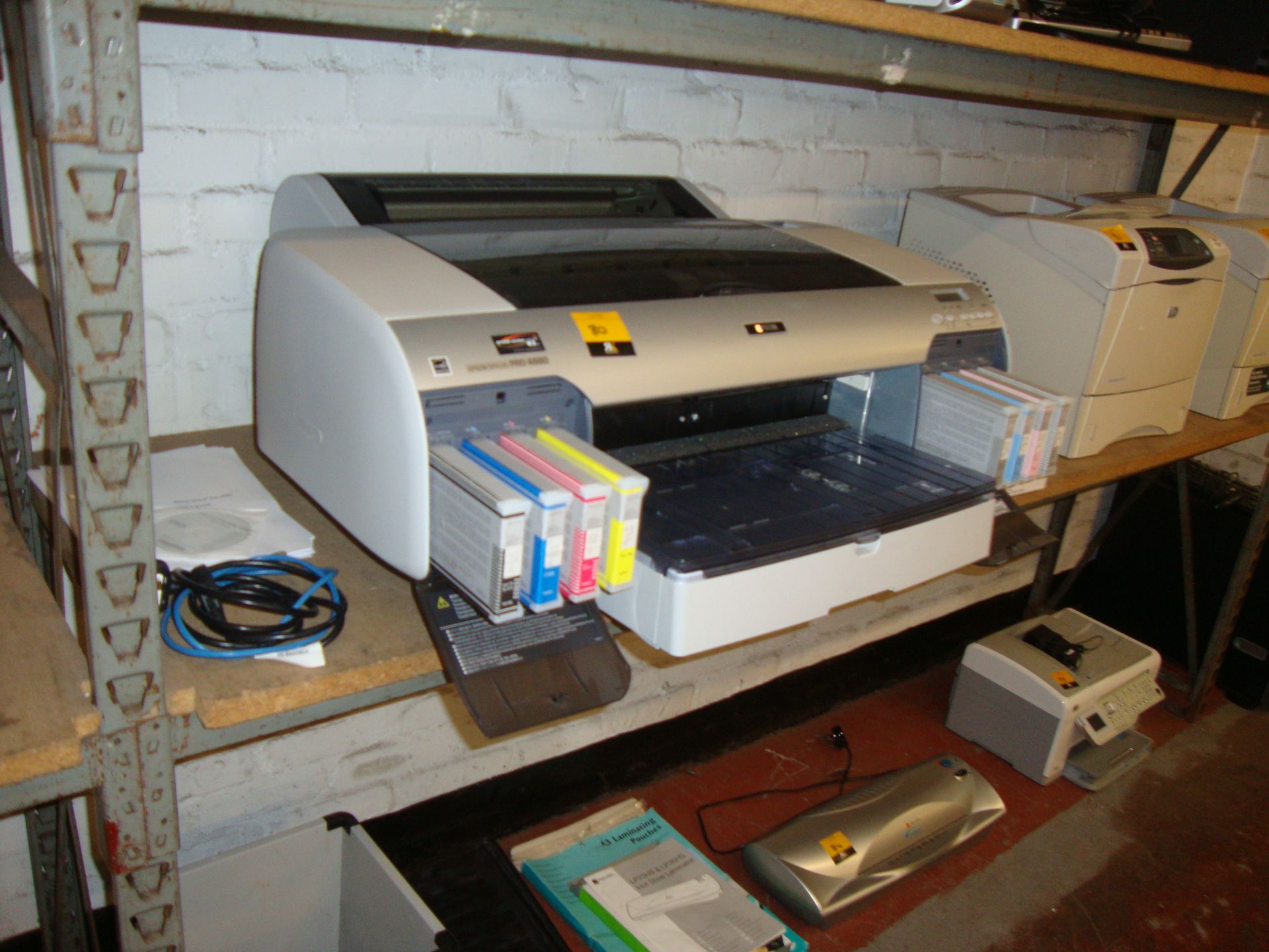 Epson Stylus Pro 4880 A2 printer including manual, disc, cables, small quantity of spare cartridges, - Image 7 of 10