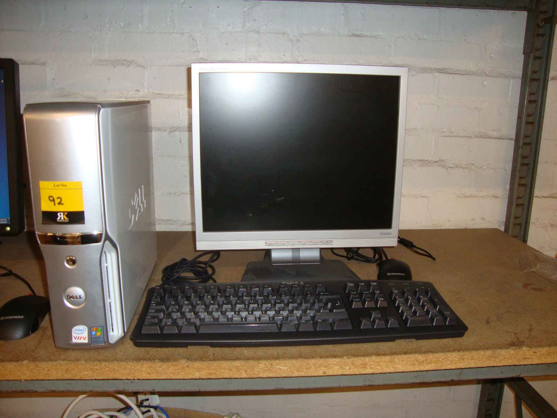 Dell Dimension 5150C silver and white compact tower computer including LCD monitor plus keyboard NB. - Image 2 of 2