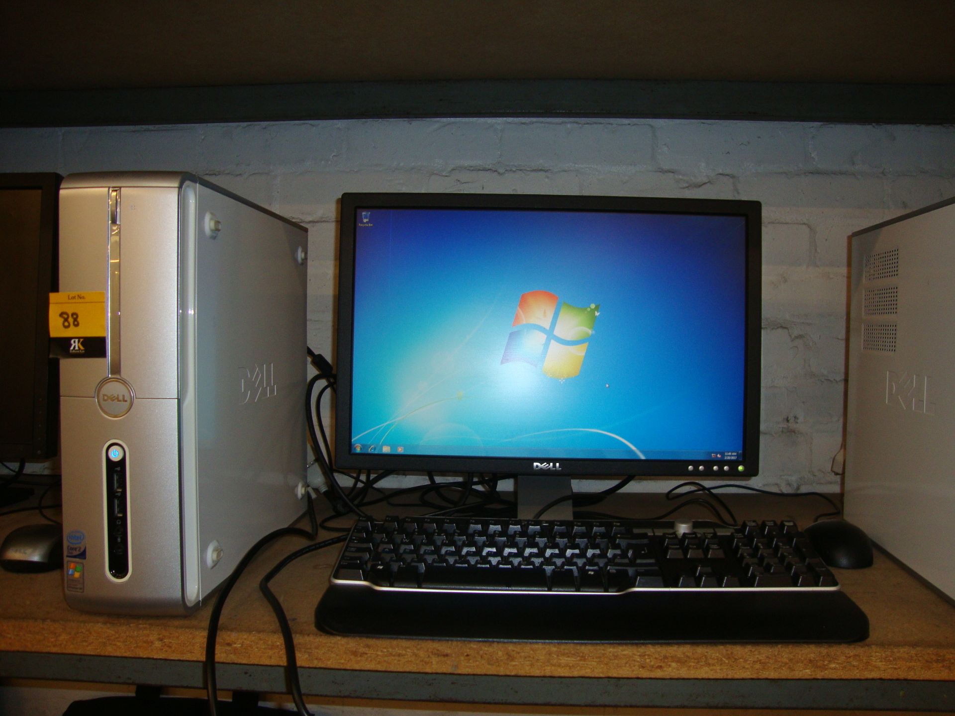 Dell Inspiron 530S Intel Core 2 Duo tower desktop computer including Dell widescreen LCD monitor - Image 2 of 5