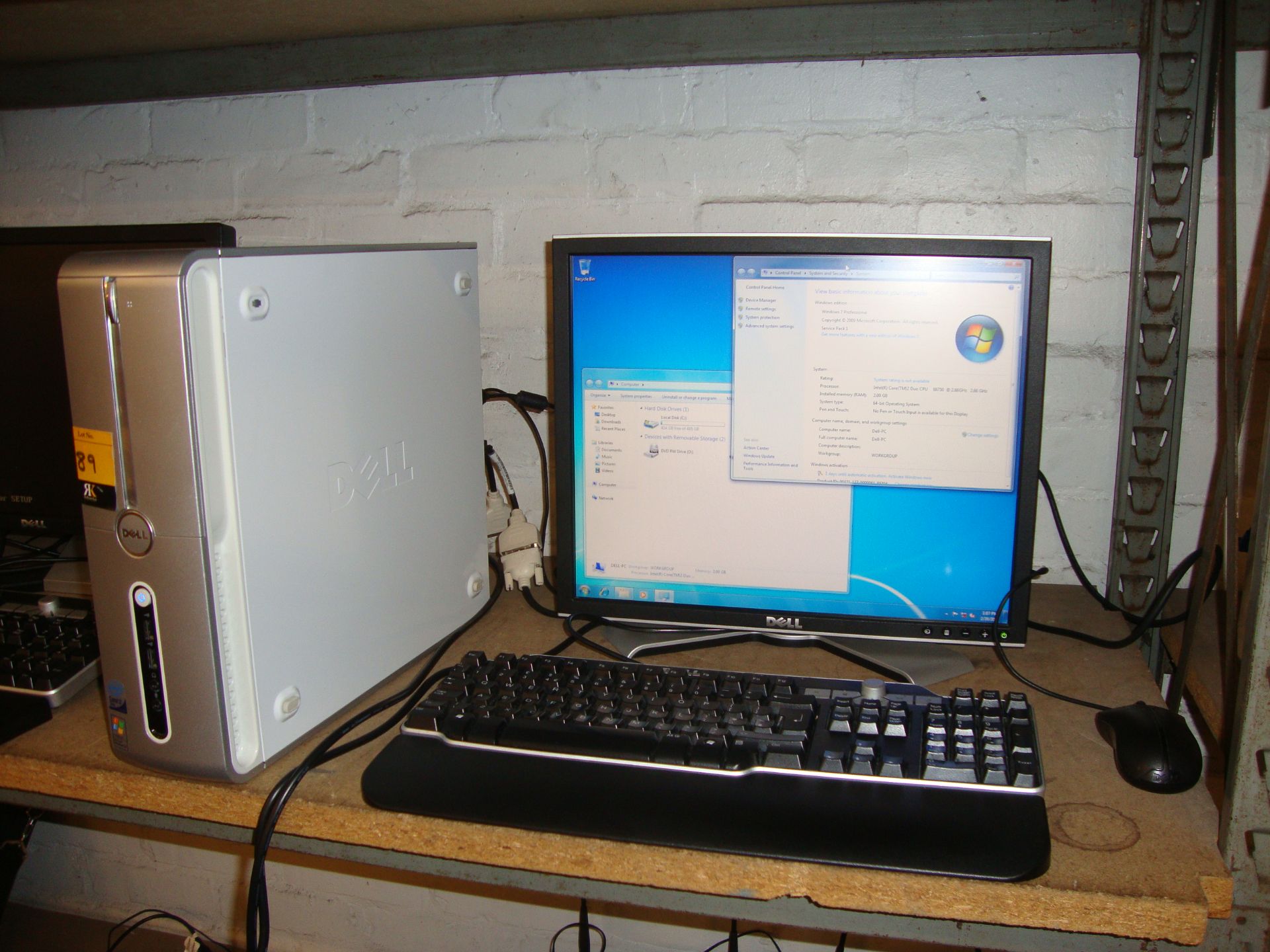 Dell Inspiron 530S Intel Core 2 Duo tower desktop computer including Dell LCD monitor plus keyboard