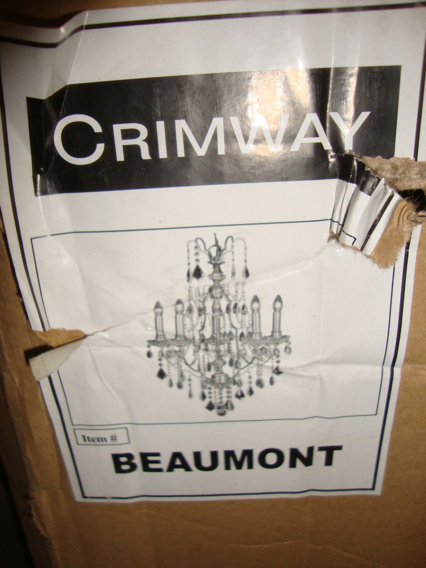 Crimway Parisienne Collection model Beaumont 5 bulb light fitting - Image 3 of 3