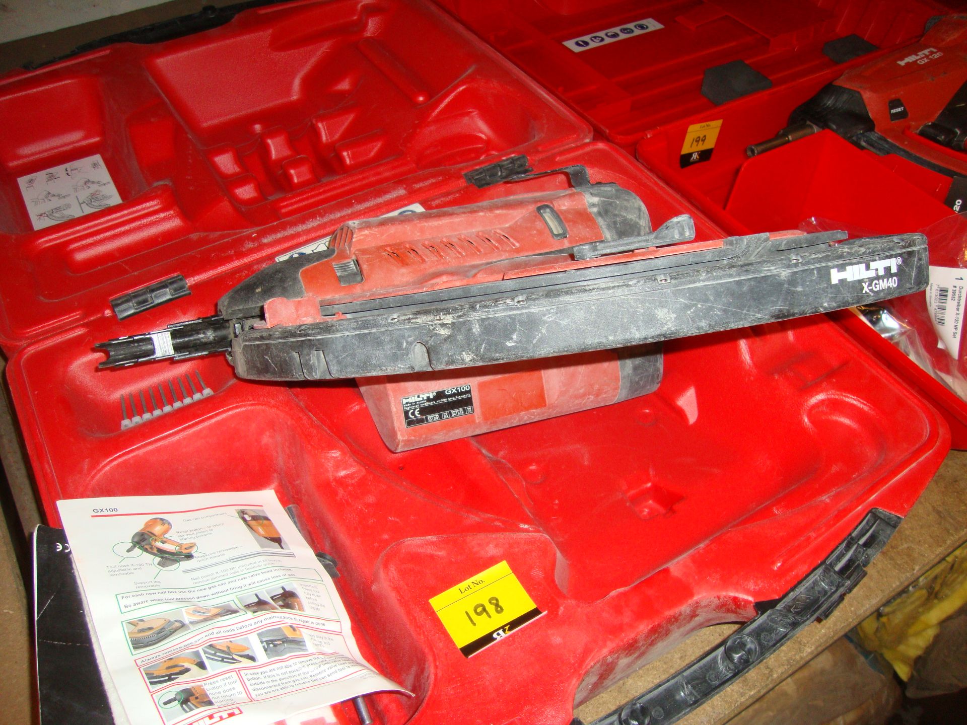 Hilti GX100 nail gun, including case, book pack and other minor ancillary items as pictured - Image 3 of 4