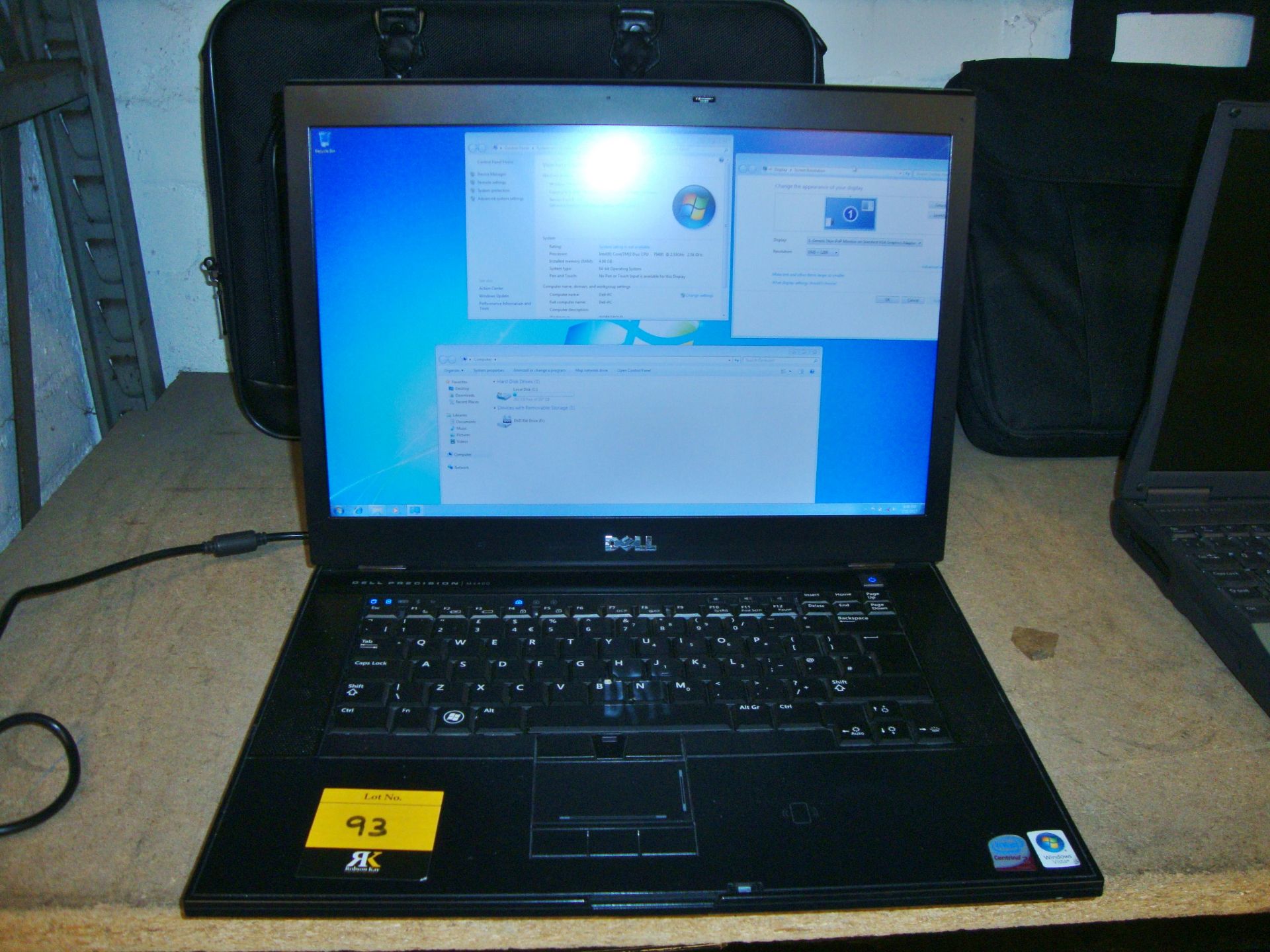 Dell Precision M4400 notebook With Core 2 Duo T9400, 4GB Ram including power pack and carry case - Image 6 of 10