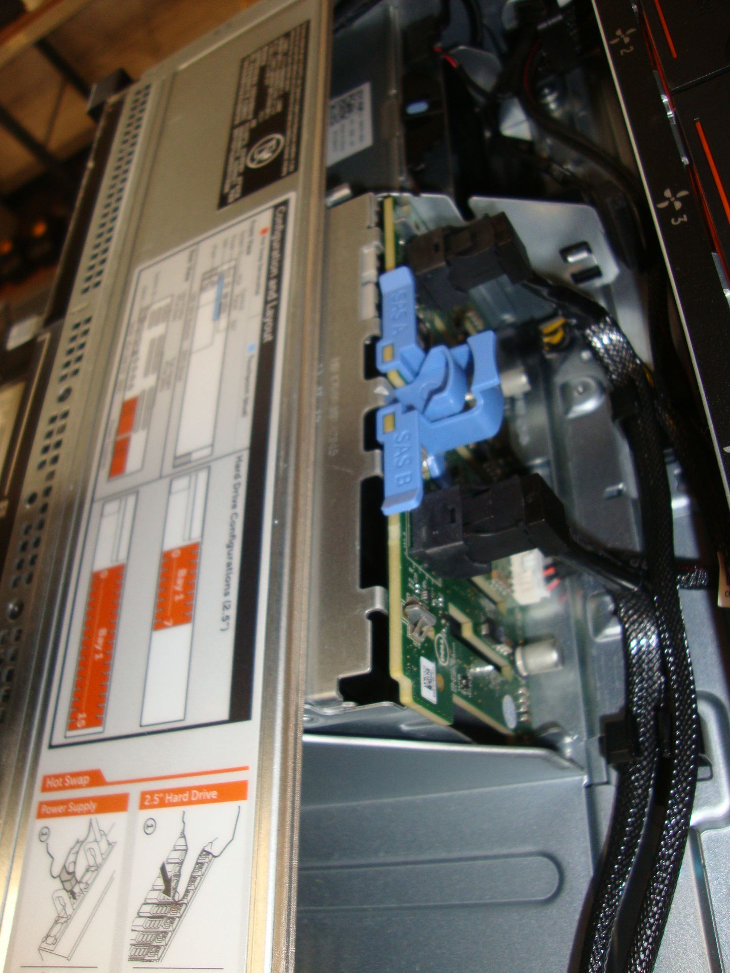 Dell PowerEdge model R730 server with twin Xeon 6 Core E5-2609 V3 1.9 GHz processors, 96Gb RAM, - Image 7 of 13