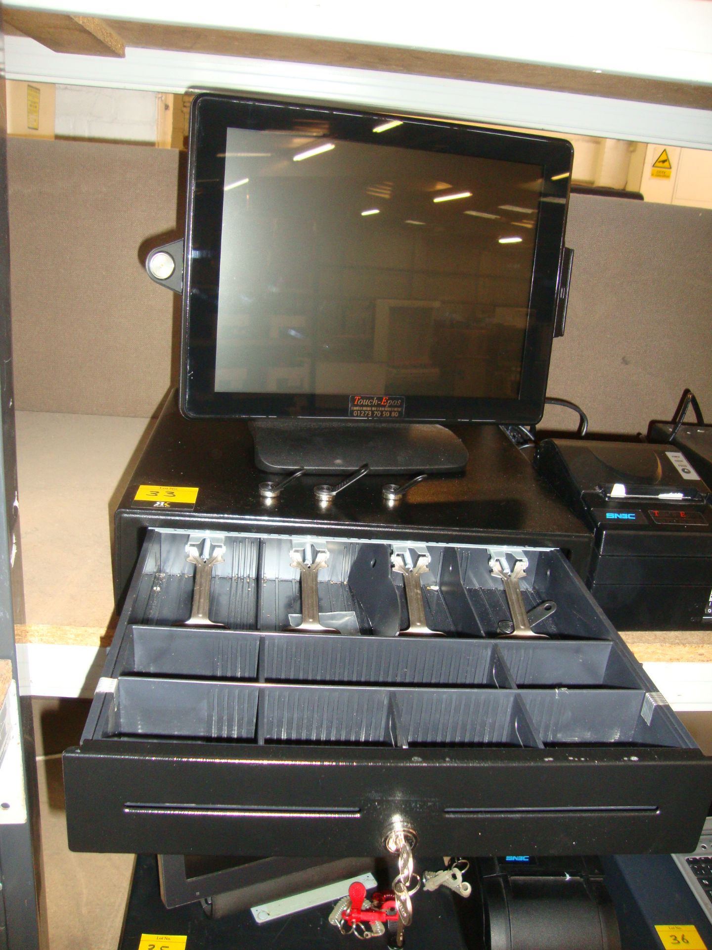 Poindus model Posinno 550 touchscreen EPOS system including cash drawer plus SNBC receipt printer - Image 7 of 18