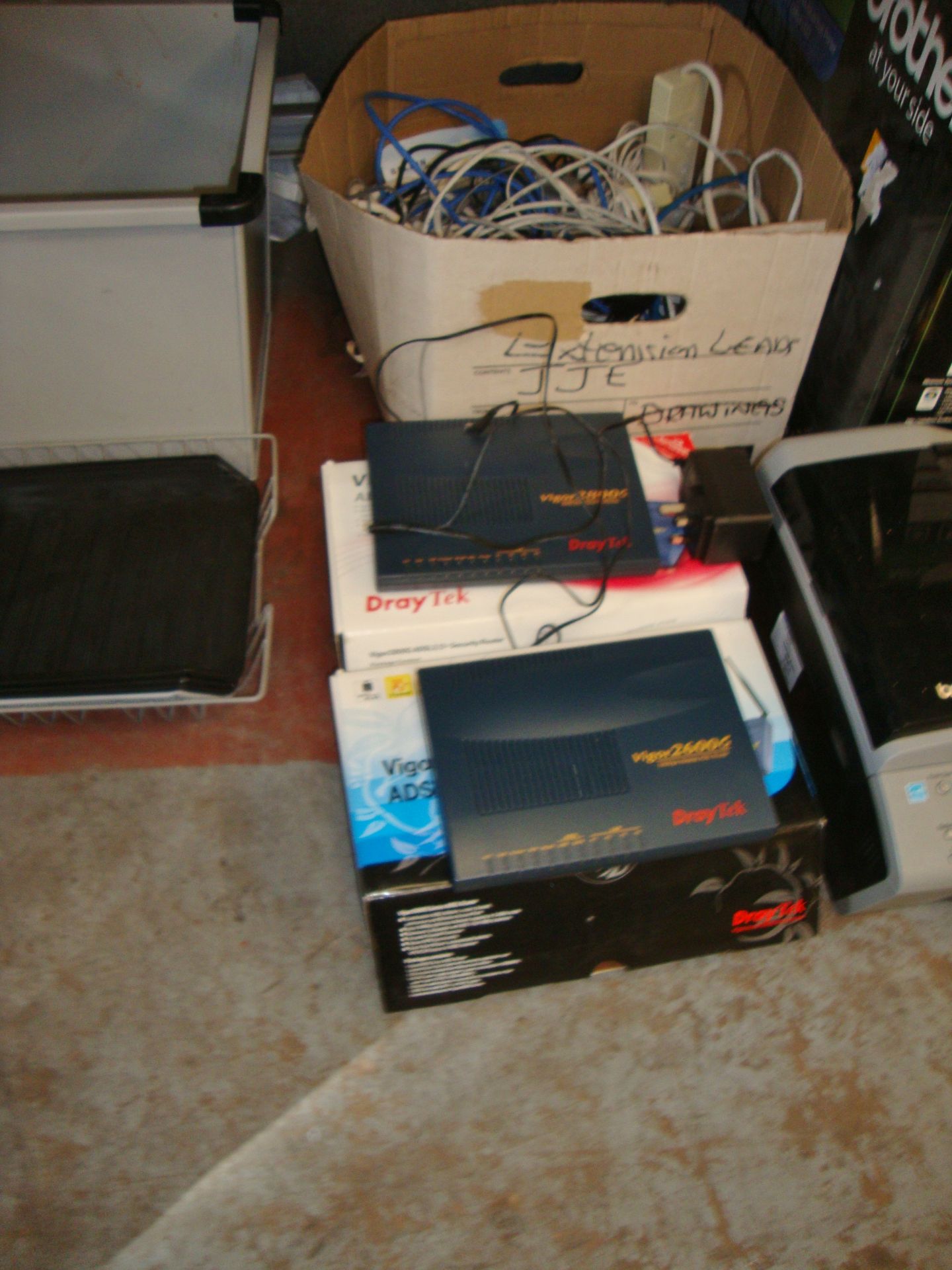 Mixed office/IT lot comprising Brother MFC-490CW multifunction printer, routers, box of assorted - Image 7 of 7