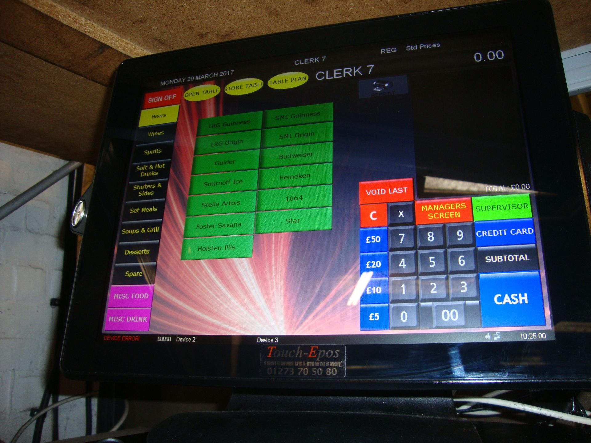 Poindus model Posinno 550 touchscreen EPOS system including cash drawer plus SNBC receipt printer - Image 12 of 18