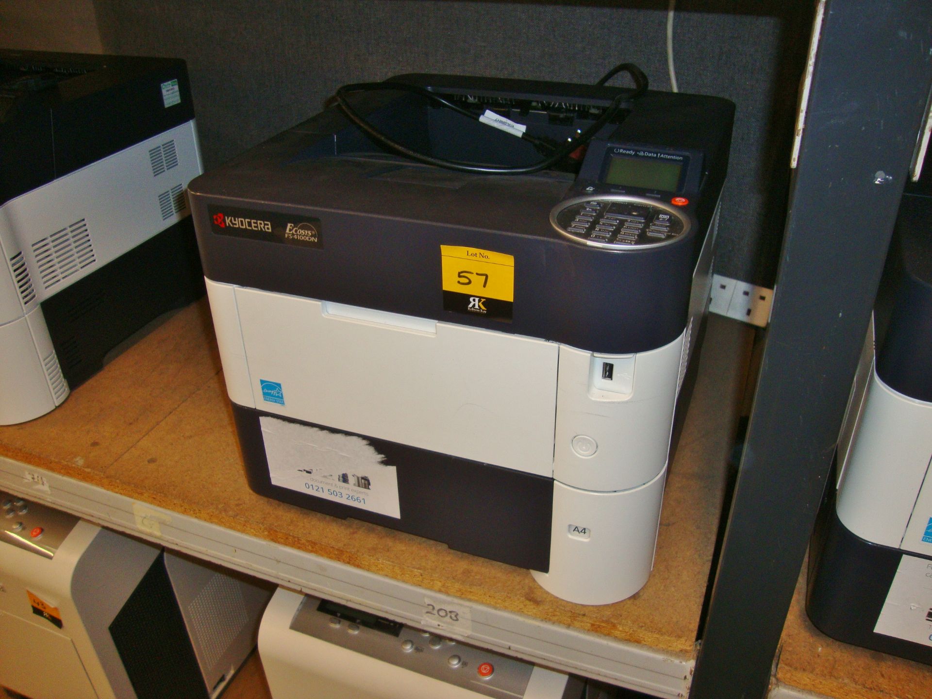 Kyocera model FS-4100DN A4 monolaser printer with up to 1,200 DPI resolution, 45 pages per minute, - Image 3 of 3