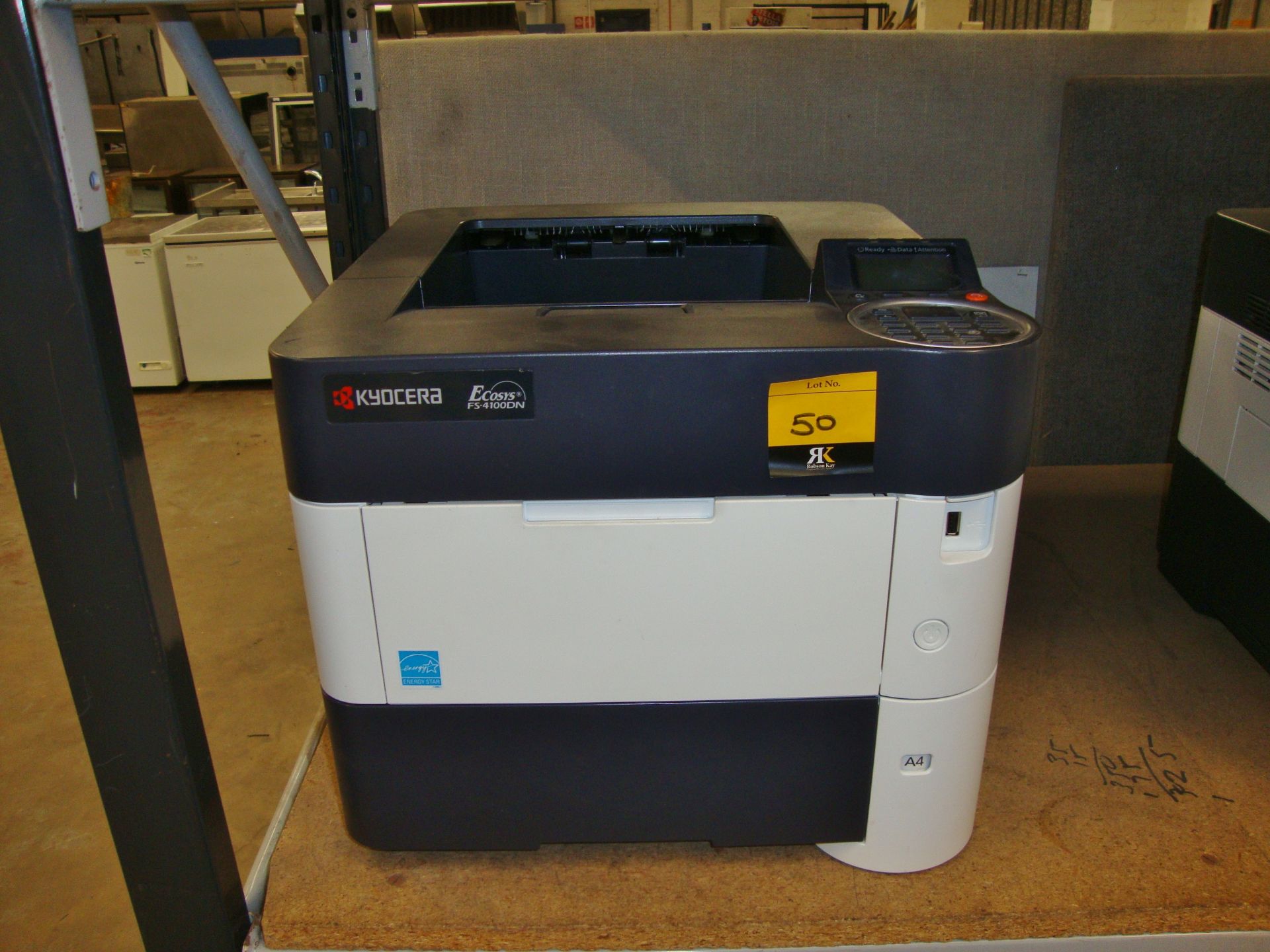 Kyocera model FS-4100DN A4 monolaser printer with up to 1,200 DPI resolution, 45 pages per minute, - Bild 2 aus 3