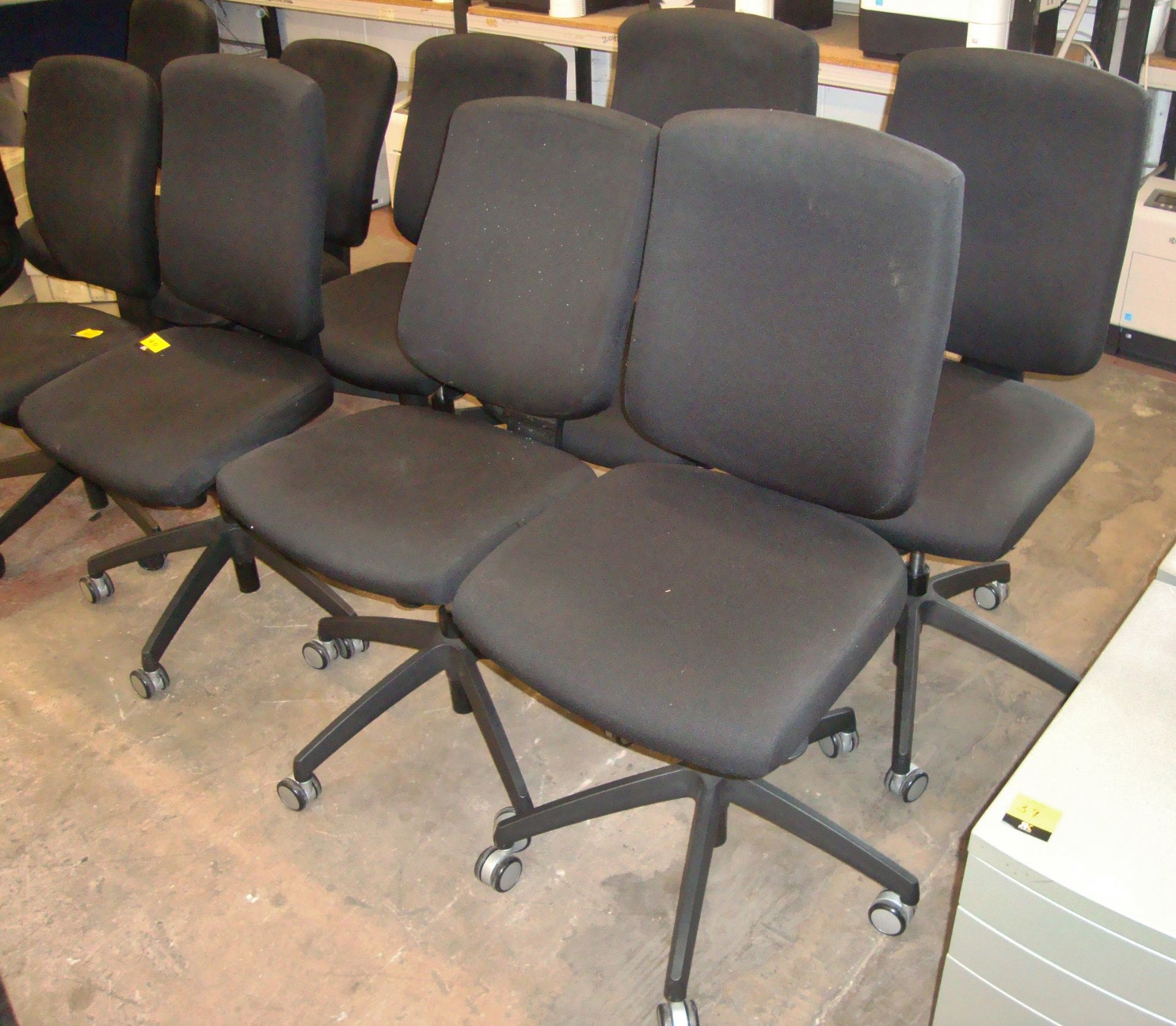 6 off matching black operator's chairs