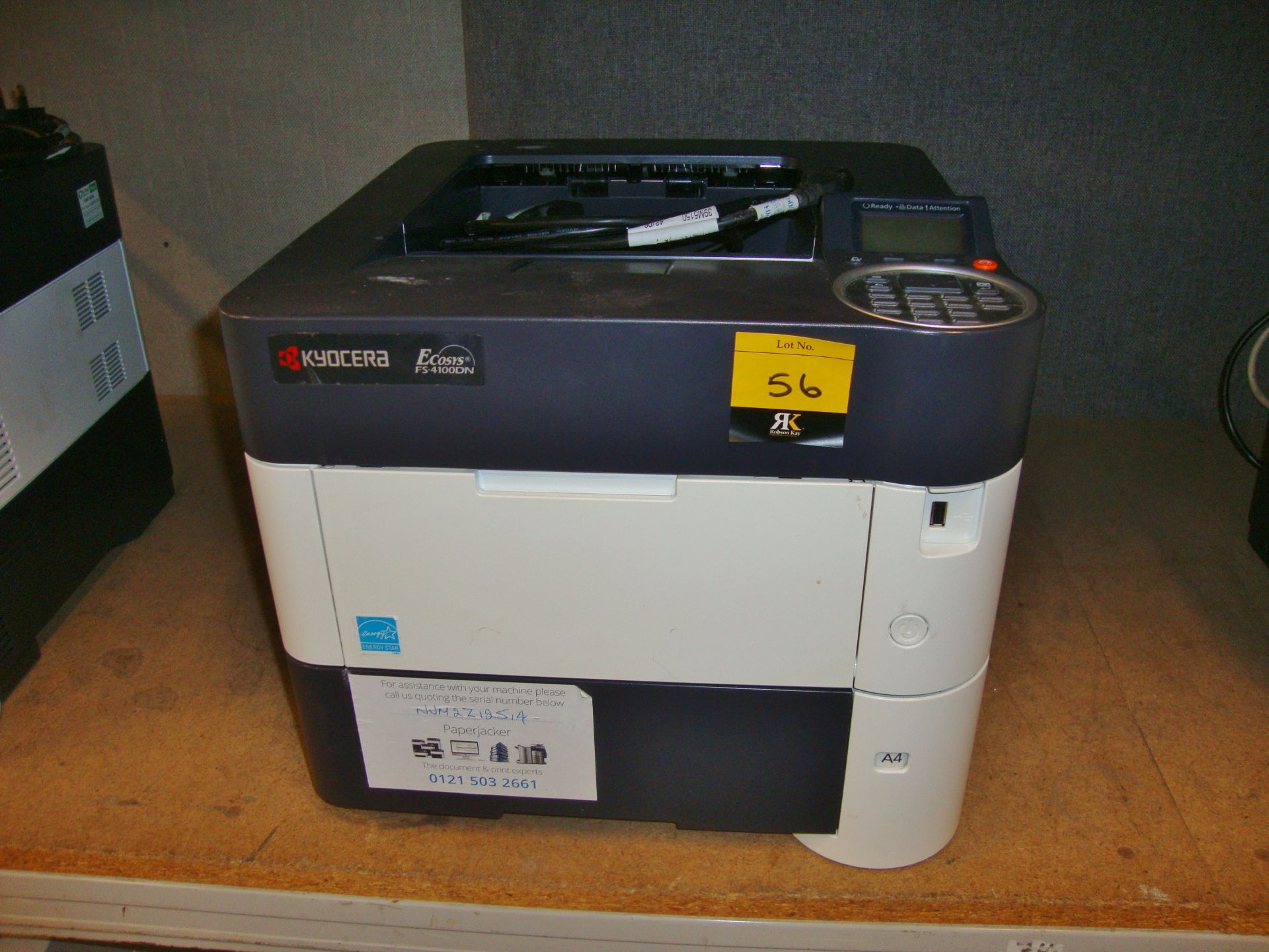 Kyocera model FS-4100DN A4 monolaser printer with up to 1,200 DPI resolution, 45 pages per minute, - Bild 2 aus 3