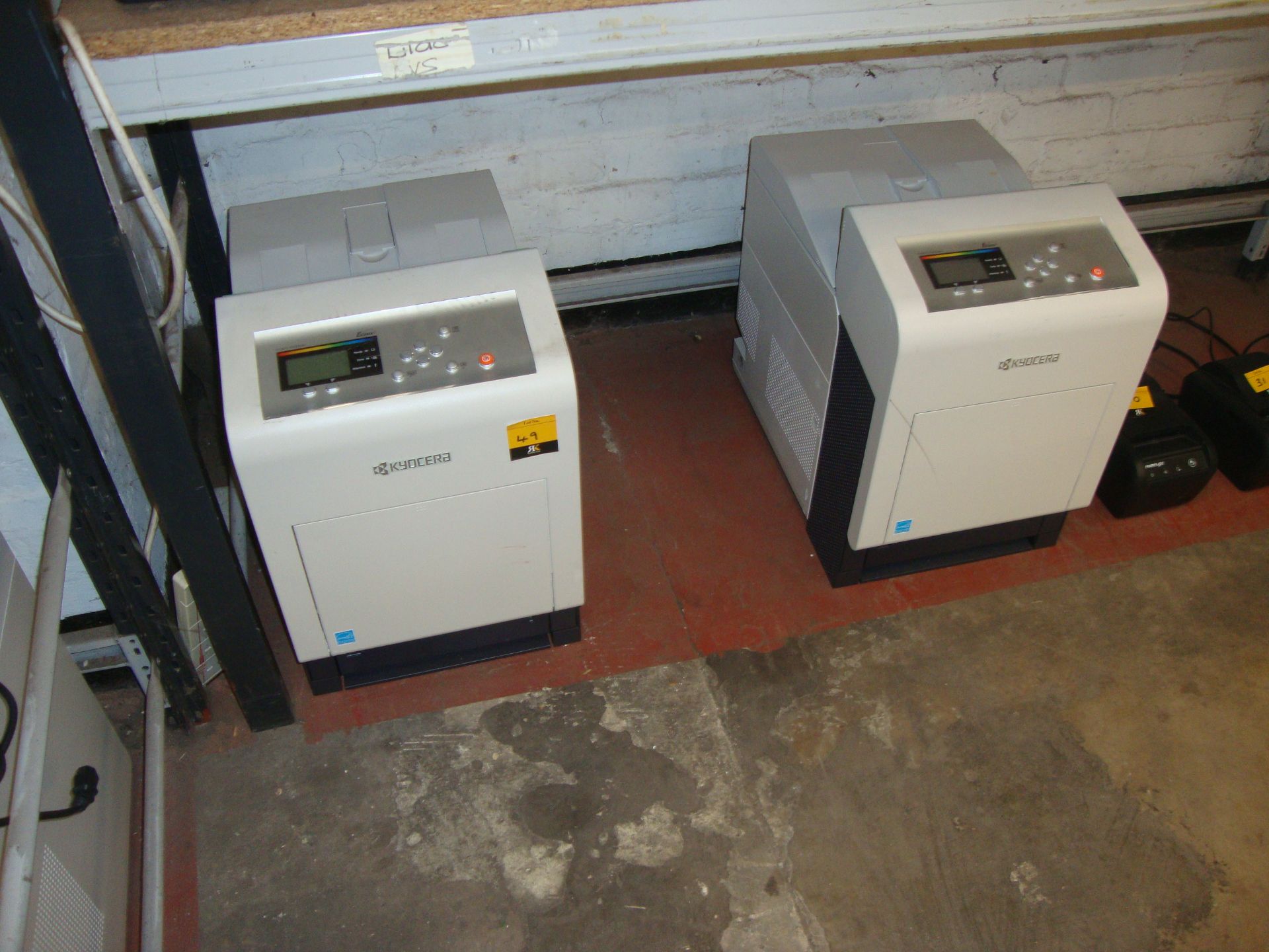 2 off Kyocera model FS-C5400DN 35 page per minute colour laser printers. Up to 9,600 DPI printing