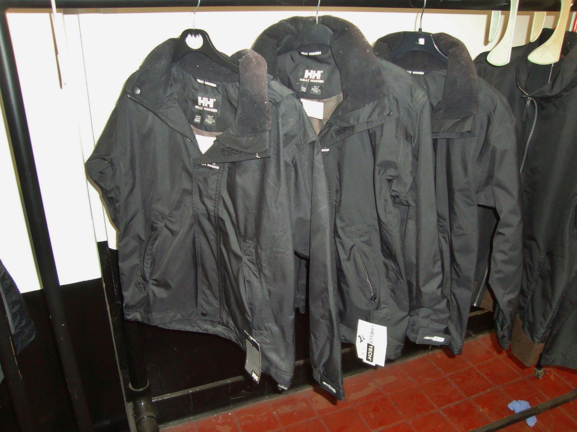 3 off Helly Hansen black waterproof jackets - childrens sizes (NV)