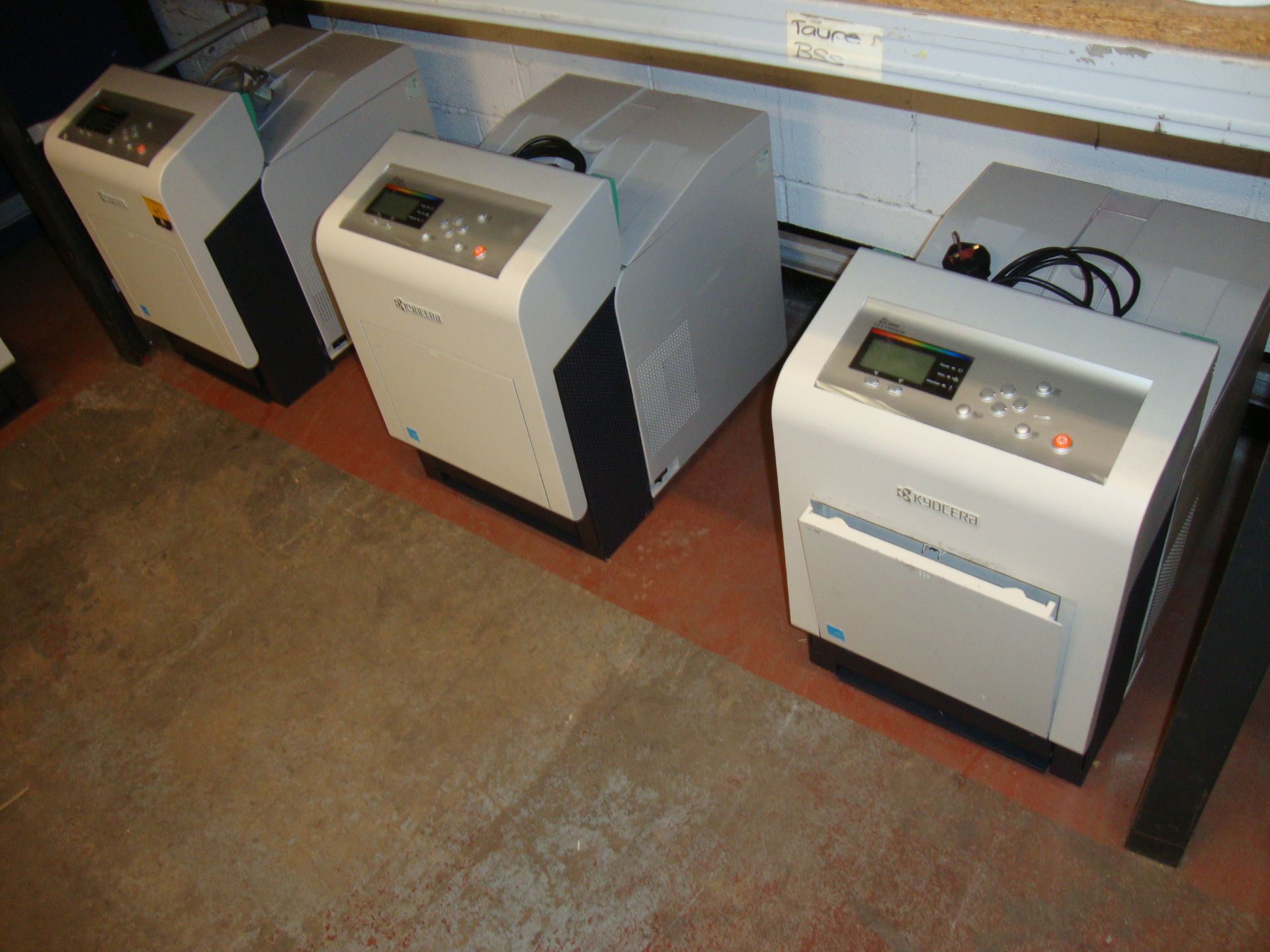 3 off Kyocera model FS-C5400DN 35 page per minute colour laser printers. Up to 9,600 DPI printing - Image 5 of 5