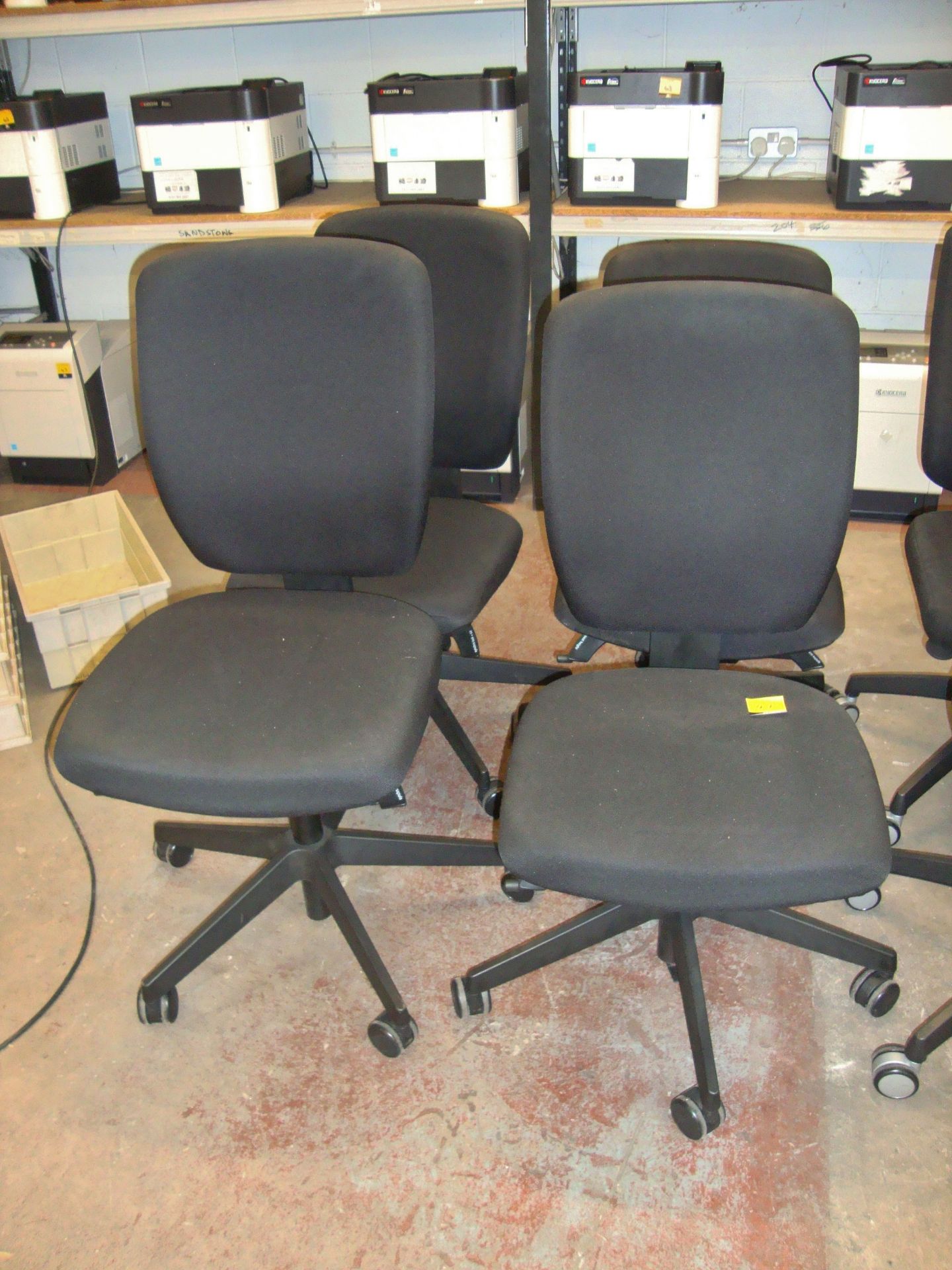 4 off matching black operator's chairs