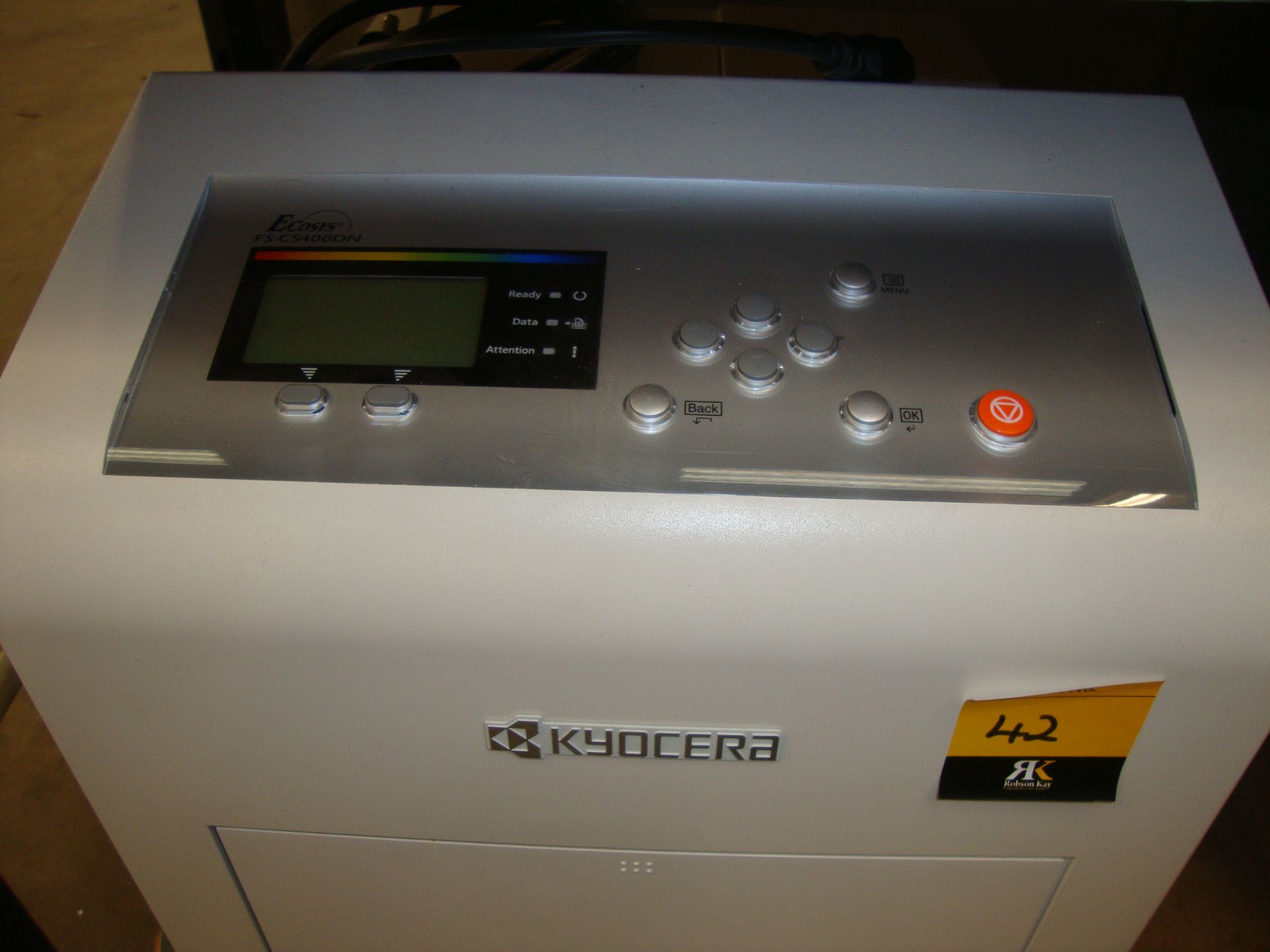 Kyocera model FS-C5400DN 35 page per minute colour laser printer. Up to 9,600 DPI printing quality - Image 4 of 5