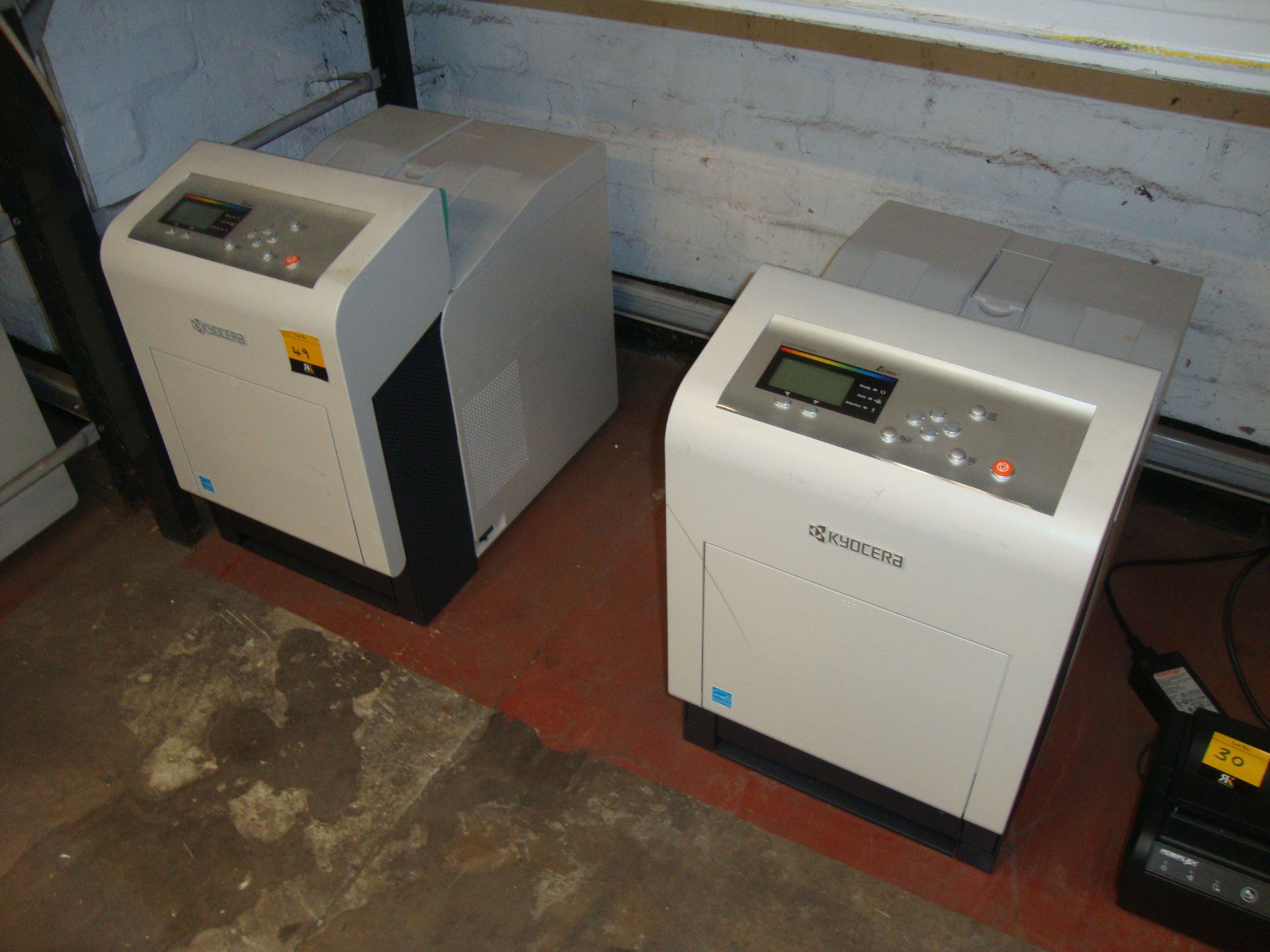 2 off Kyocera model FS-C5400DN 35 page per minute colour laser printers. Up to 9,600 DPI printing - Image 4 of 4