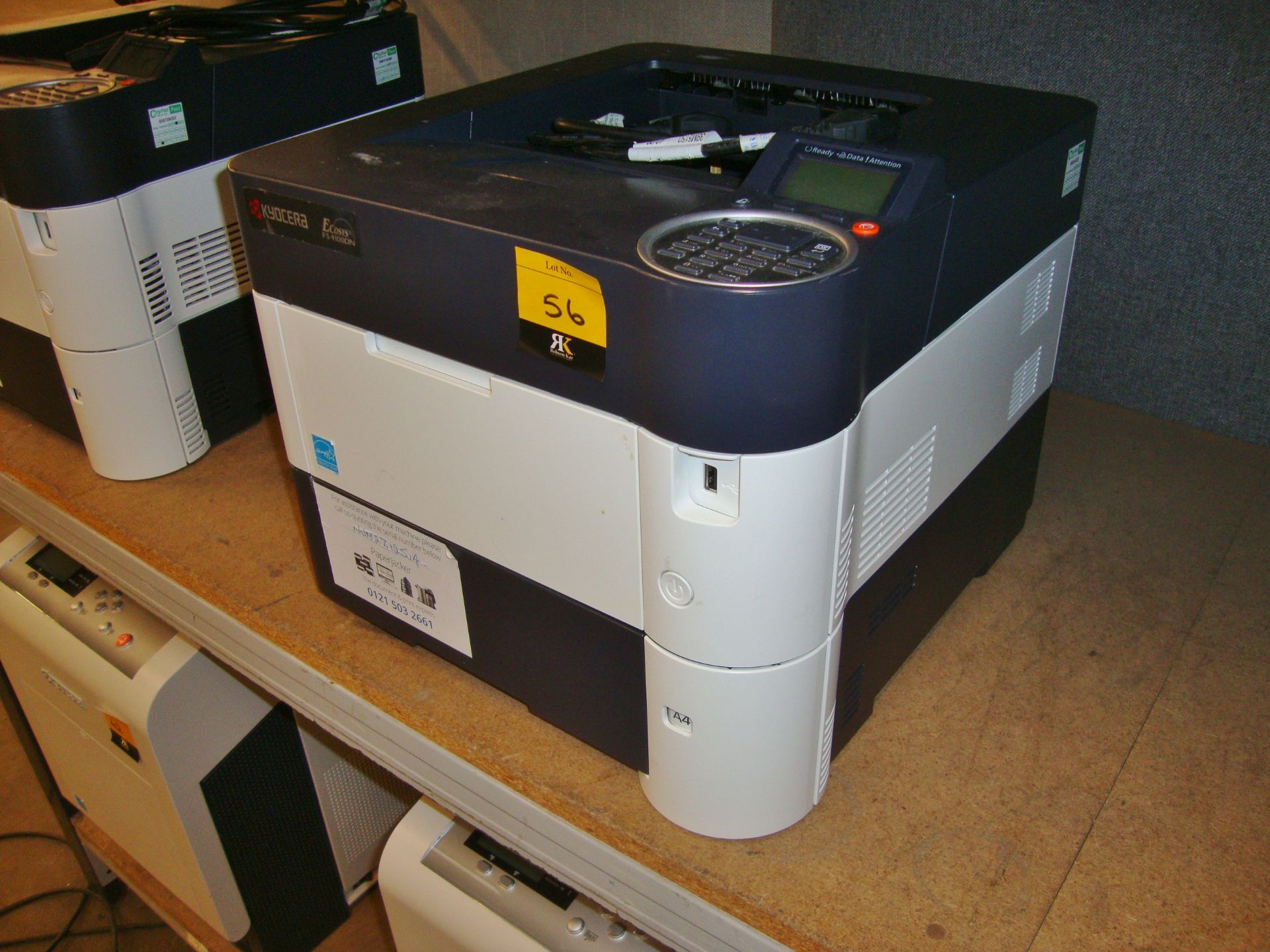 Kyocera model FS-4100DN A4 monolaser printer with up to 1,200 DPI resolution, 45 pages per minute, - Bild 3 aus 3