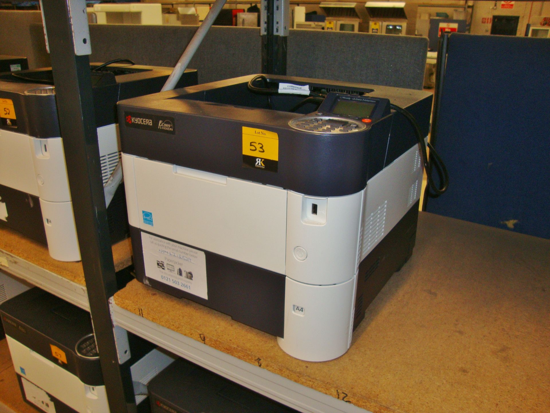 Kyocera model FS-4100DN A4 monolaser printer with up to 1,200 DPI resolution, 45 pages per minute, - Image 3 of 3