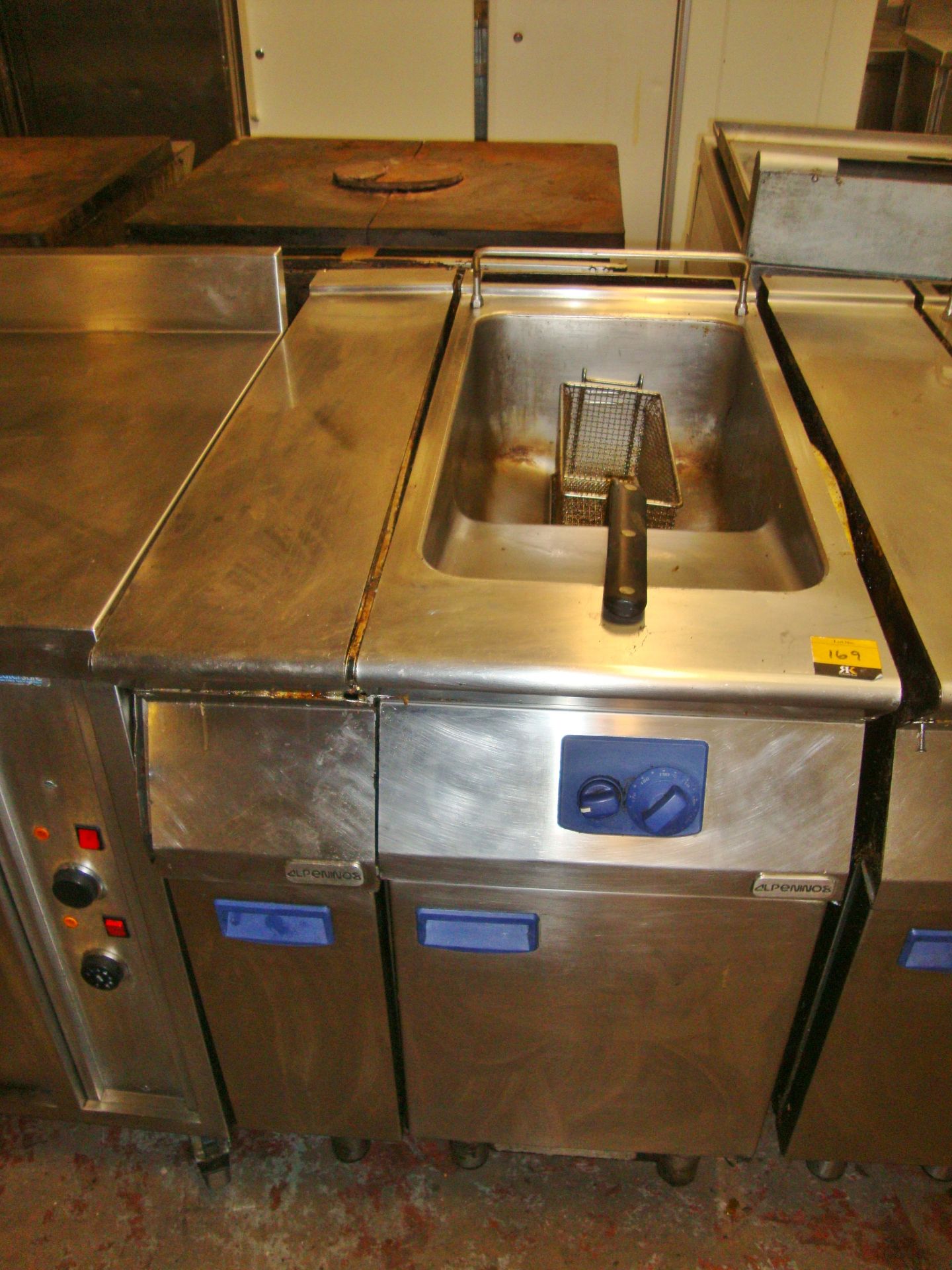 Alpenino8 stainless steel single deep fat fryer