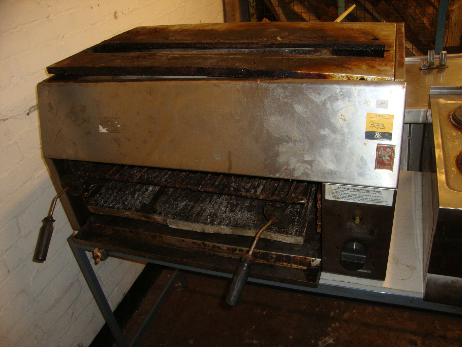 Falcon stainless steel grill unit - Image 3 of 3