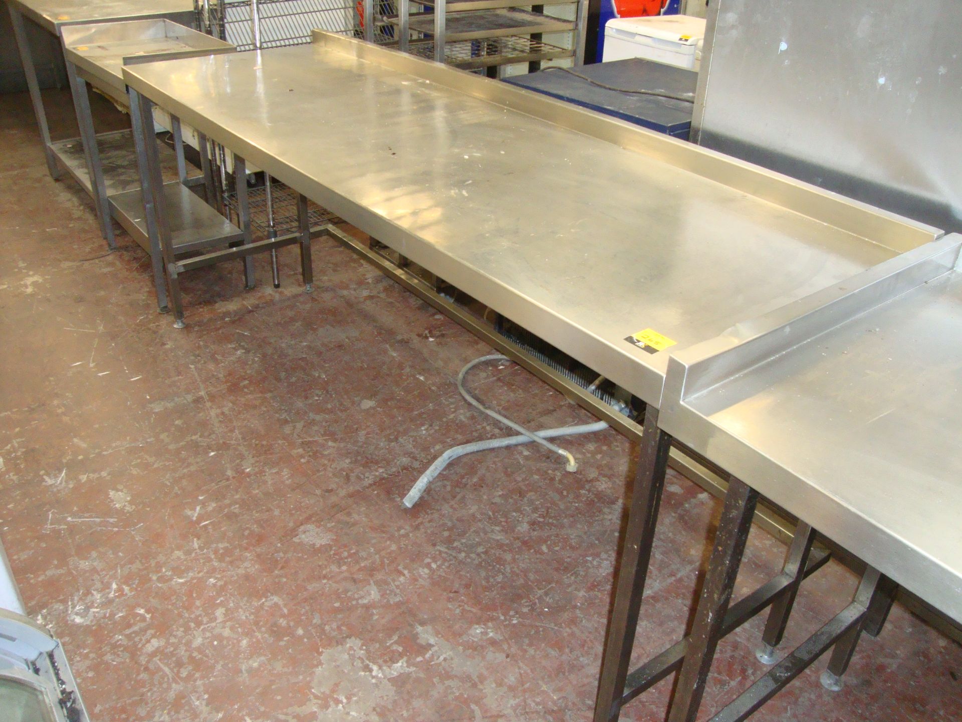 Large metal table max dimensions circa 88.5" x 27.5" x 38" - Image 2 of 2