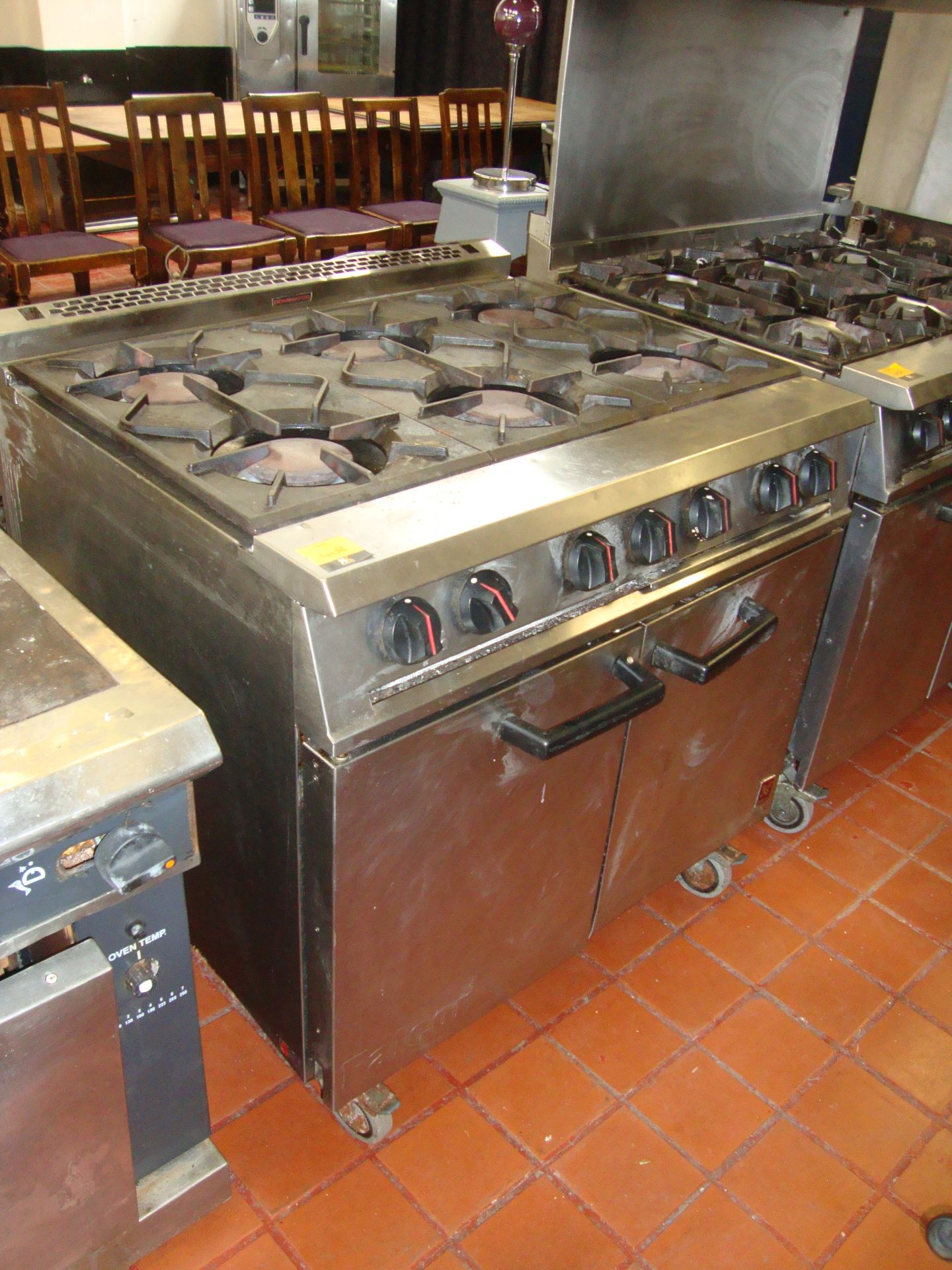 Falcon G2187-OT stainless steel floorstanding 6 ring oven - Image 2 of 6