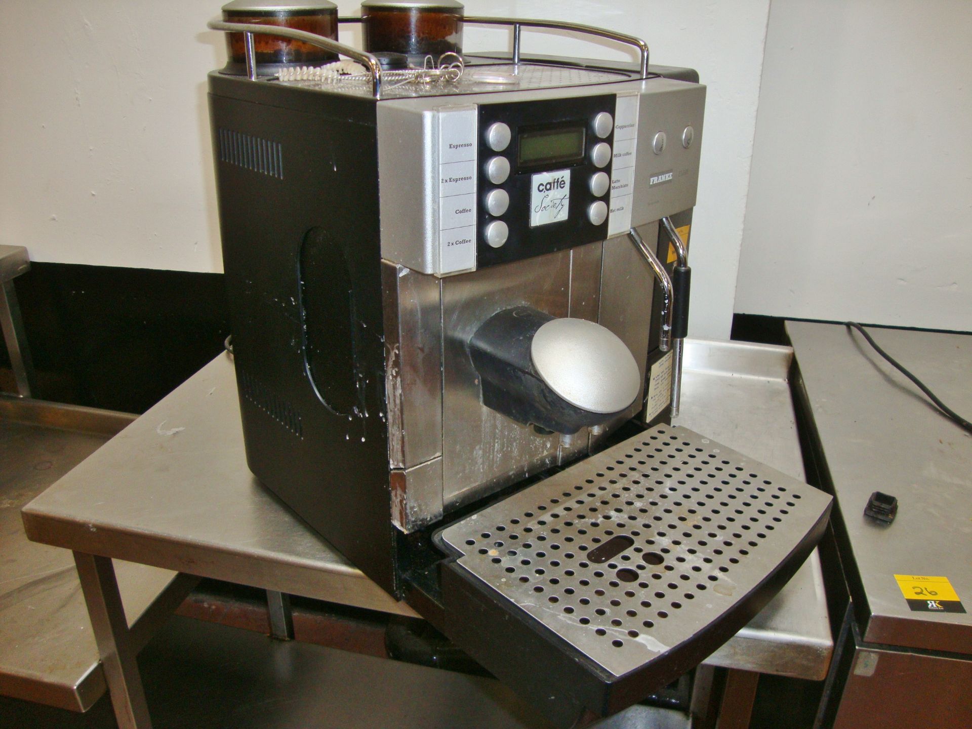 Franke commercial bean to cup coffee machine with twin coffee bean compartments, cup warming system, - Image 5 of 5