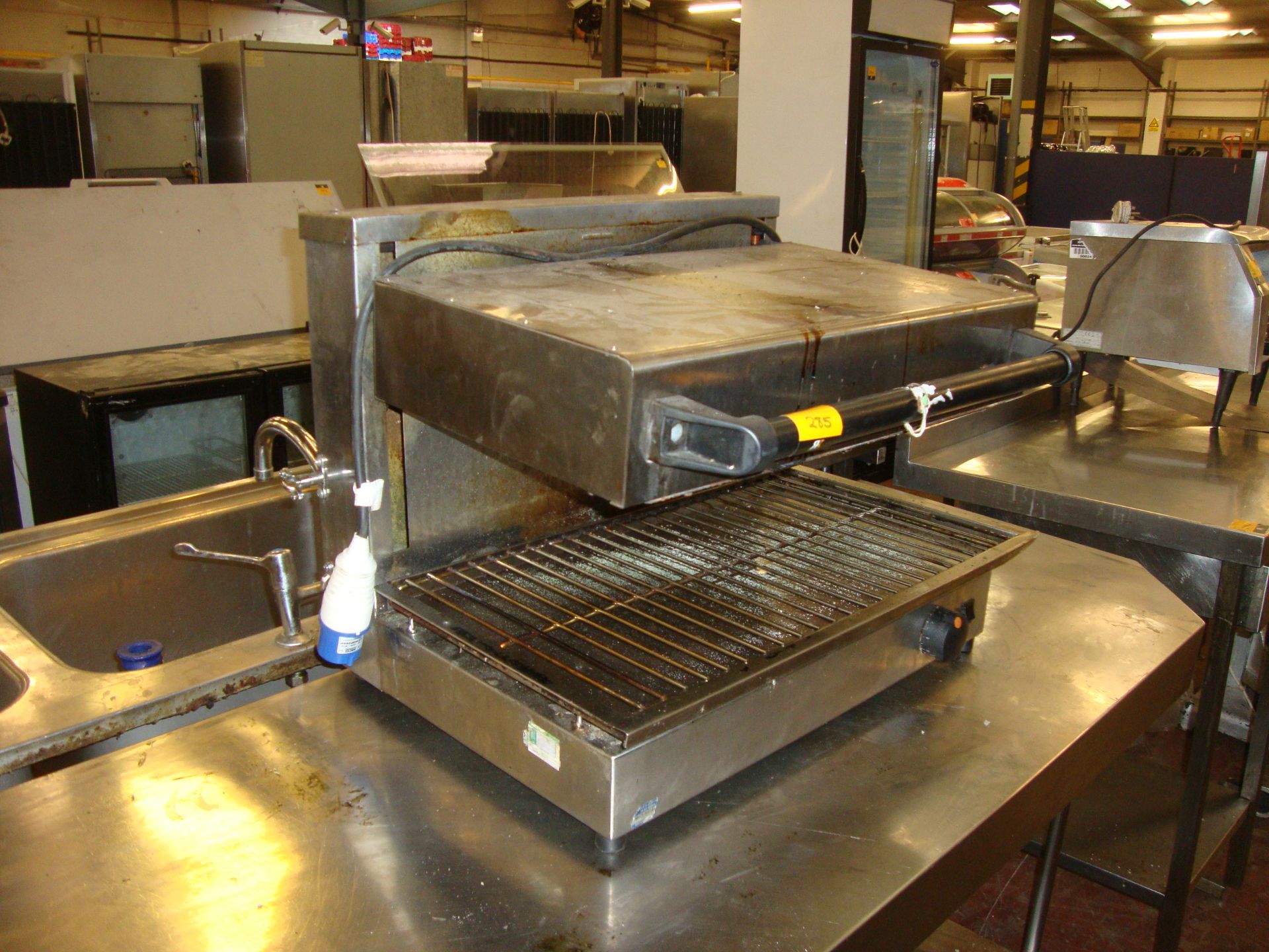 Lincat AS3-A004 stainless steel salamander with adjustable height grill section