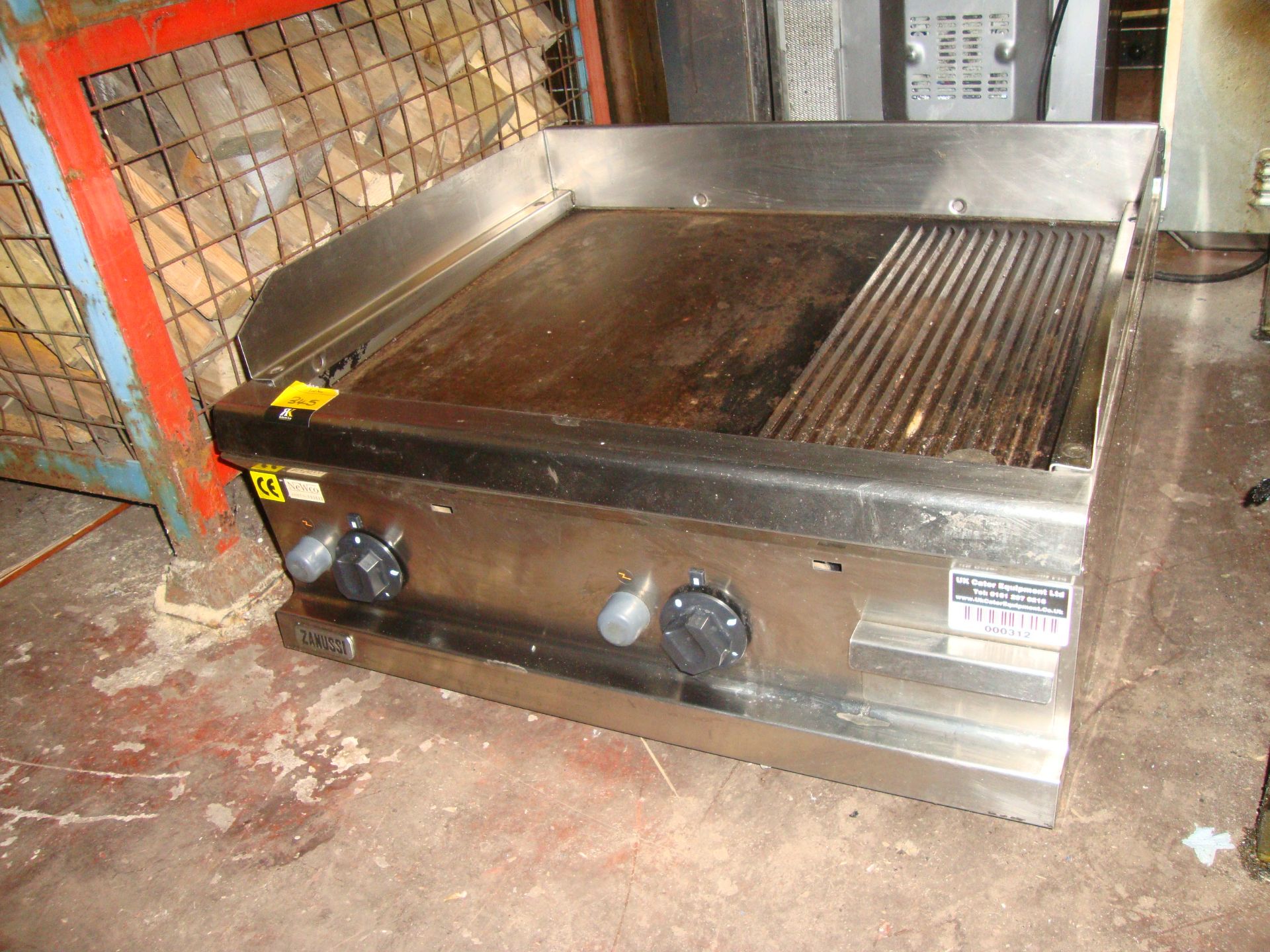 Zanussi commercial stainless steel bench top griddle unit