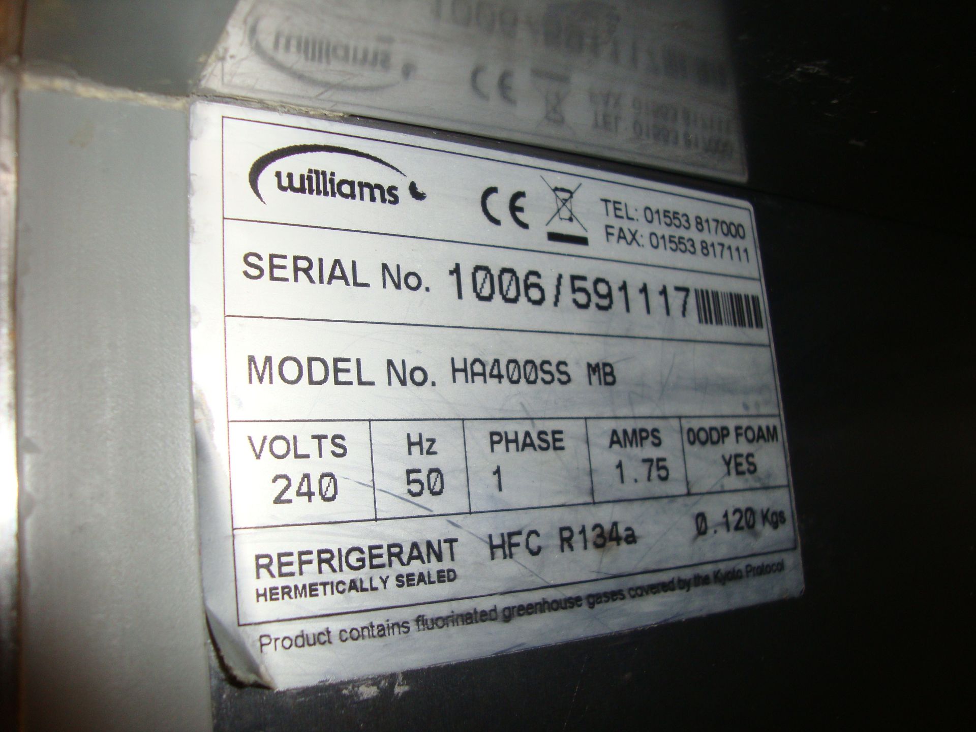 Williams HA40055 stainless steel mobile fridge - Image 2 of 3