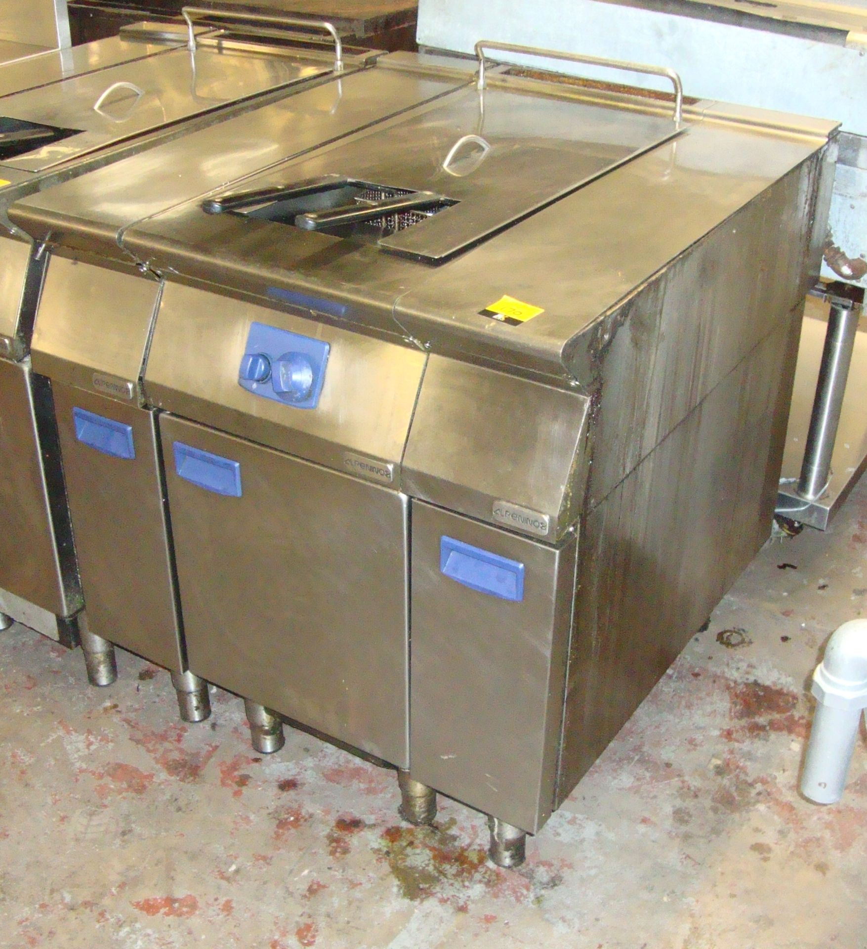 Alpenino8 stainless steel double deep fat fryer