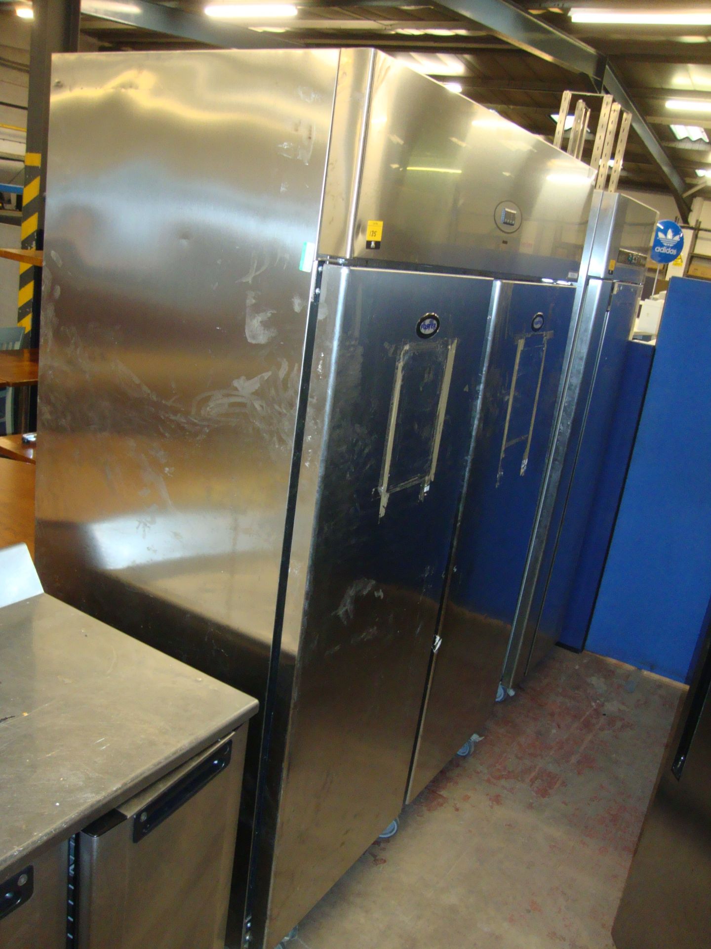 Foster large stainless steel mobile twin door freezer, model PROG1350L-A