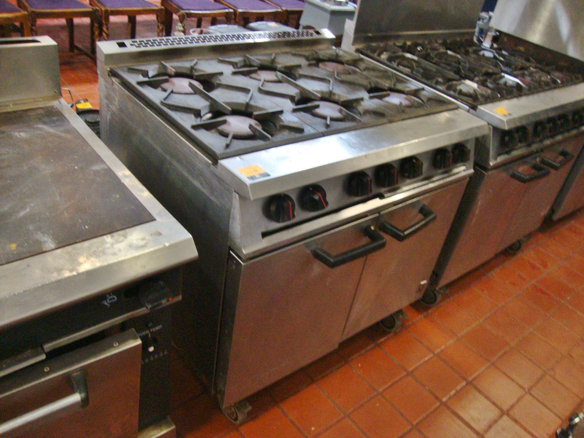 Falcon G2187-OT stainless steel floorstanding 6 ring oven - Image 6 of 6