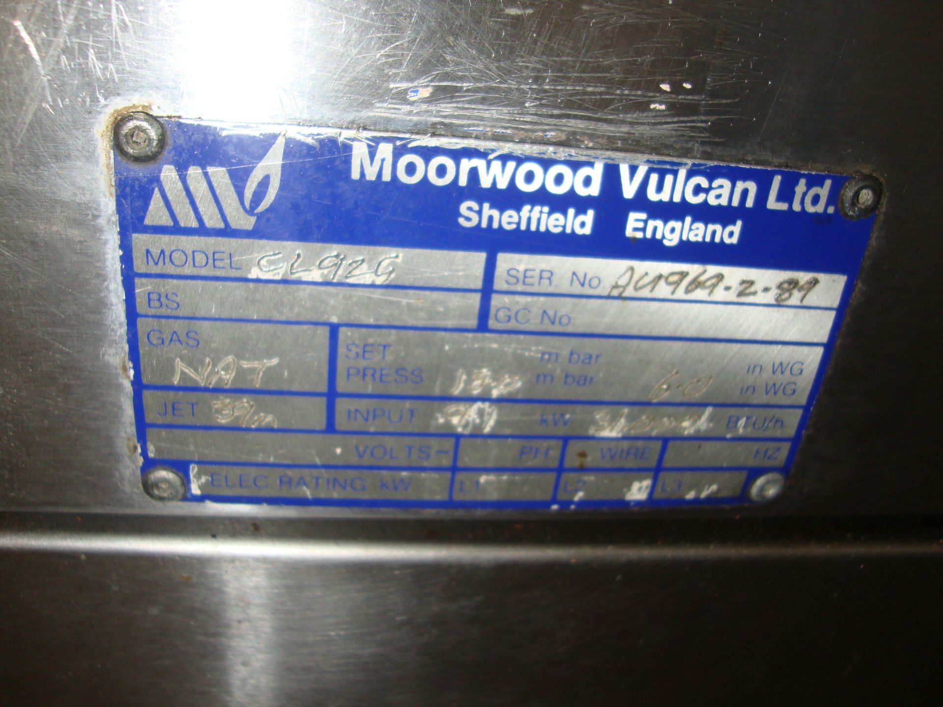 Vulcan stainless steel large commercial grill model CL92GIMPORTANT: Please remember goods - Image 2 of 3