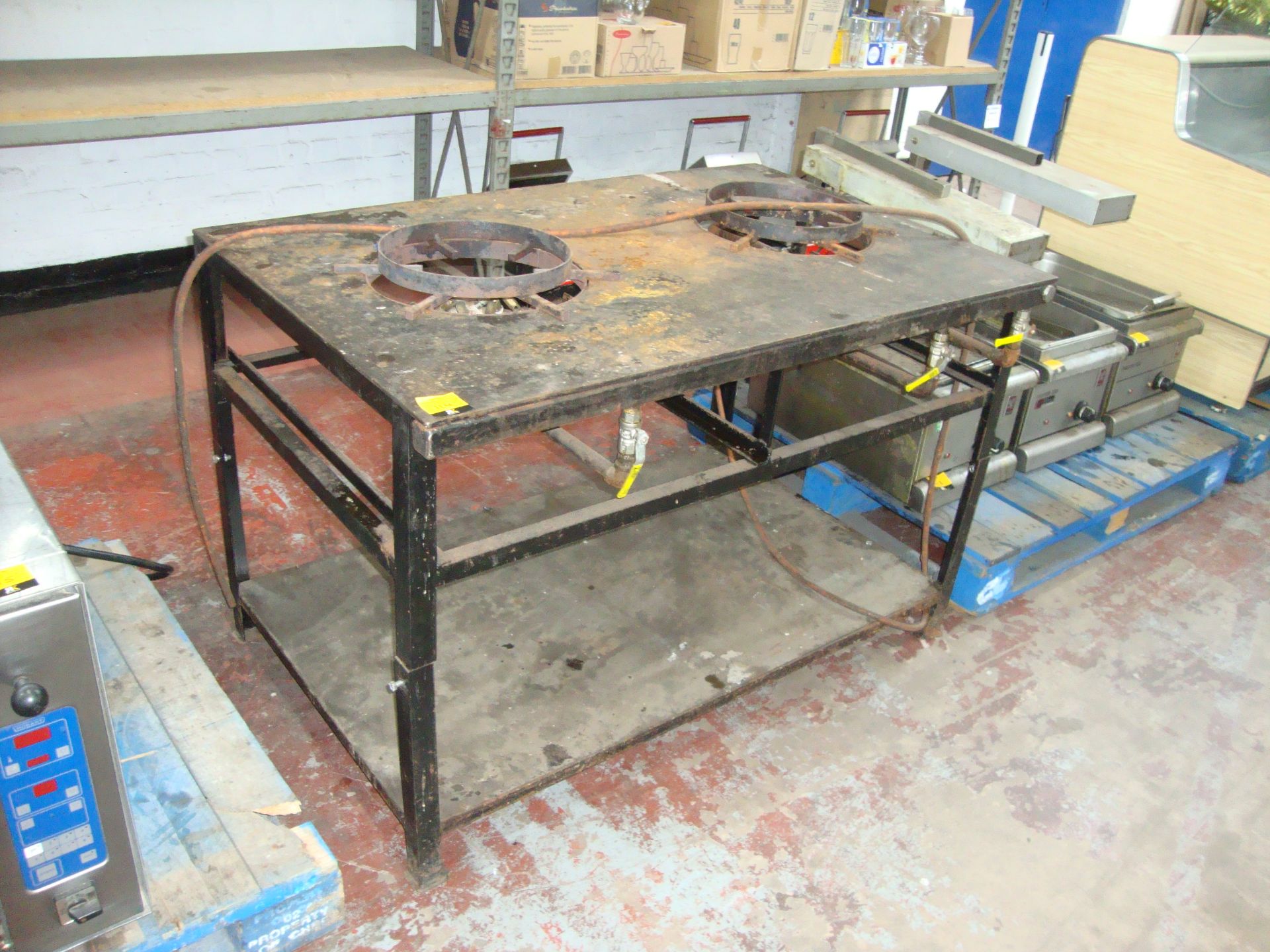 Floor standing large twin hob/wok burner systemIMPORTANT: Please remember goods successfully bid - Image 2 of 2