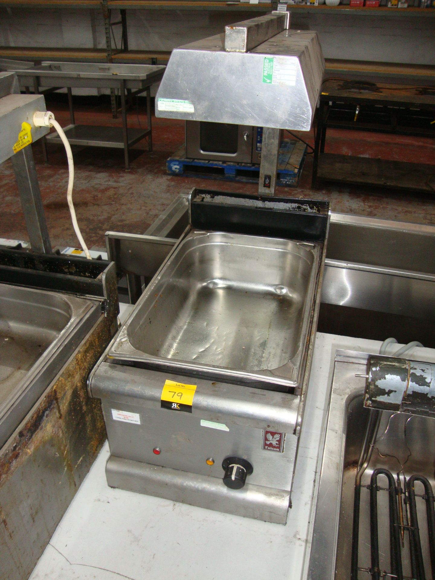 Falcon stainless steel bench top bain marie. IMPORTANT: Please remember goods successfully bid