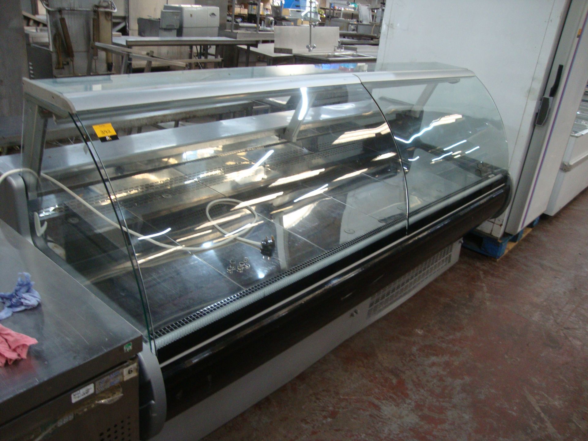 Large stainless steel and curved glass front display fridgeIMPORTANT: Please remember goods - Image 2 of 9