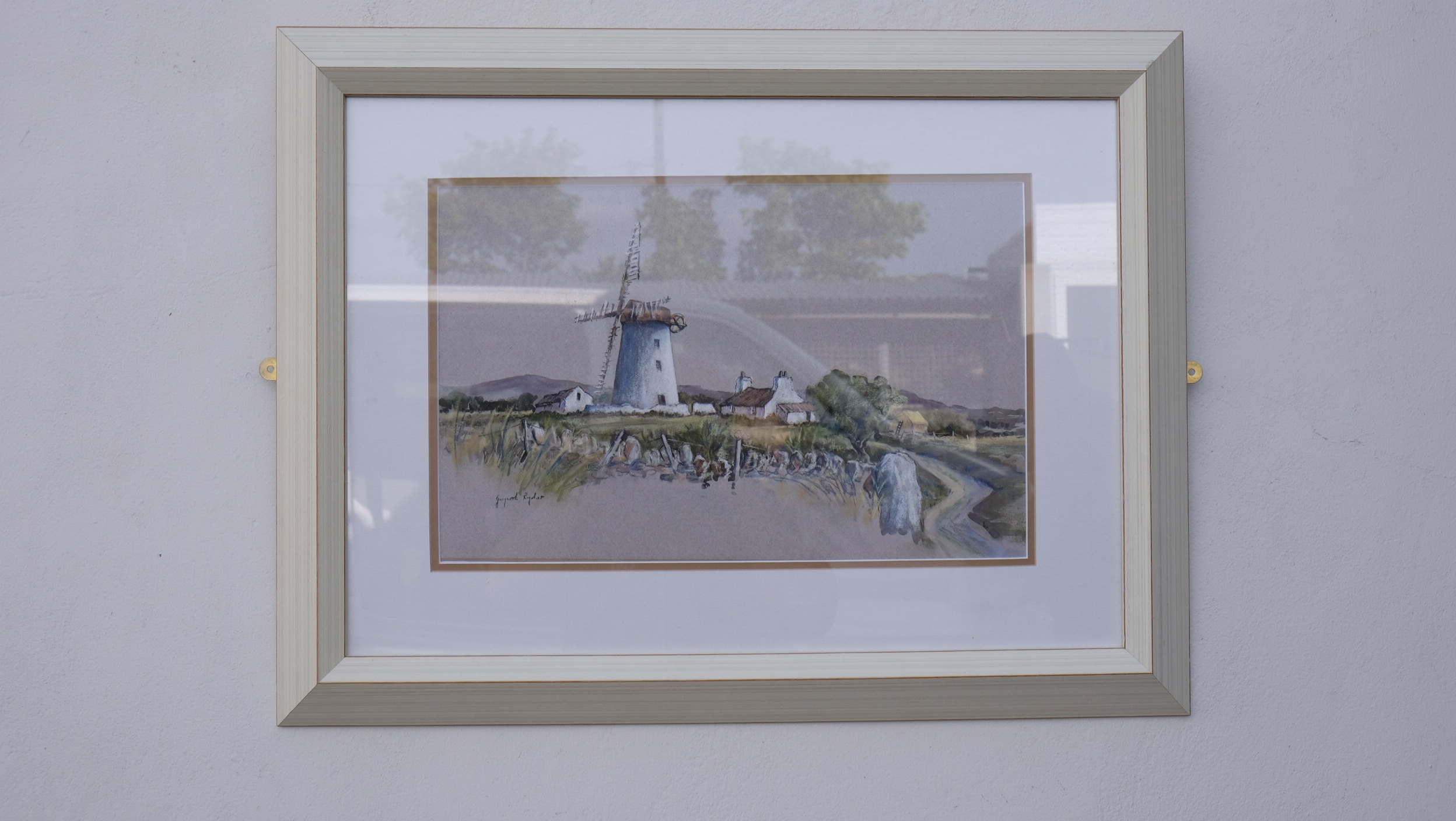 Gwyneth Ryder - Melin Ynys Mon Anglesey Mill. 2010, pastel. 19" x 12". Signed front bottom left