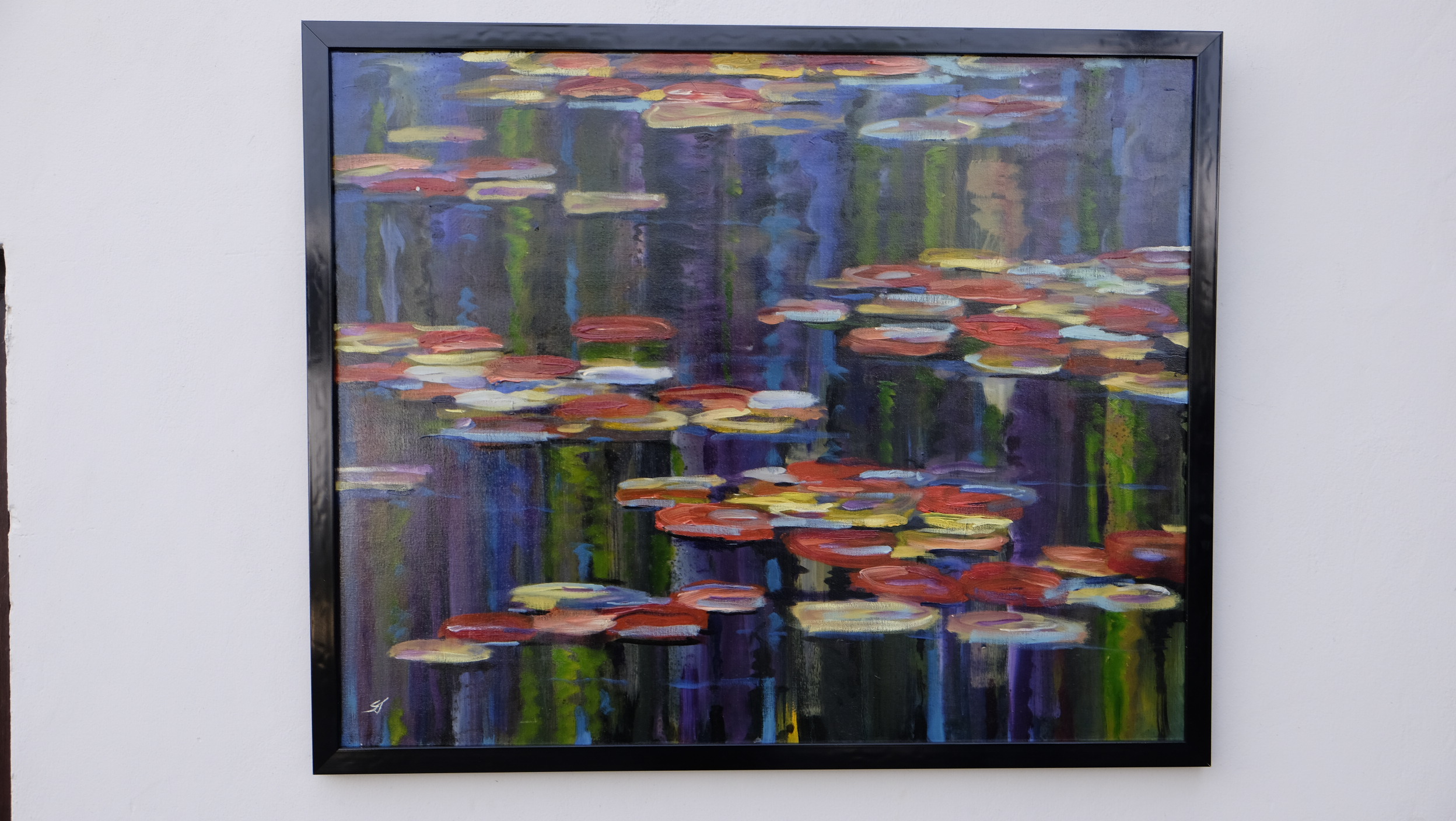 Steven Jones - Waterlillies, oil on canvas. 32" x 40". This auction is a timed sale, meaning you can