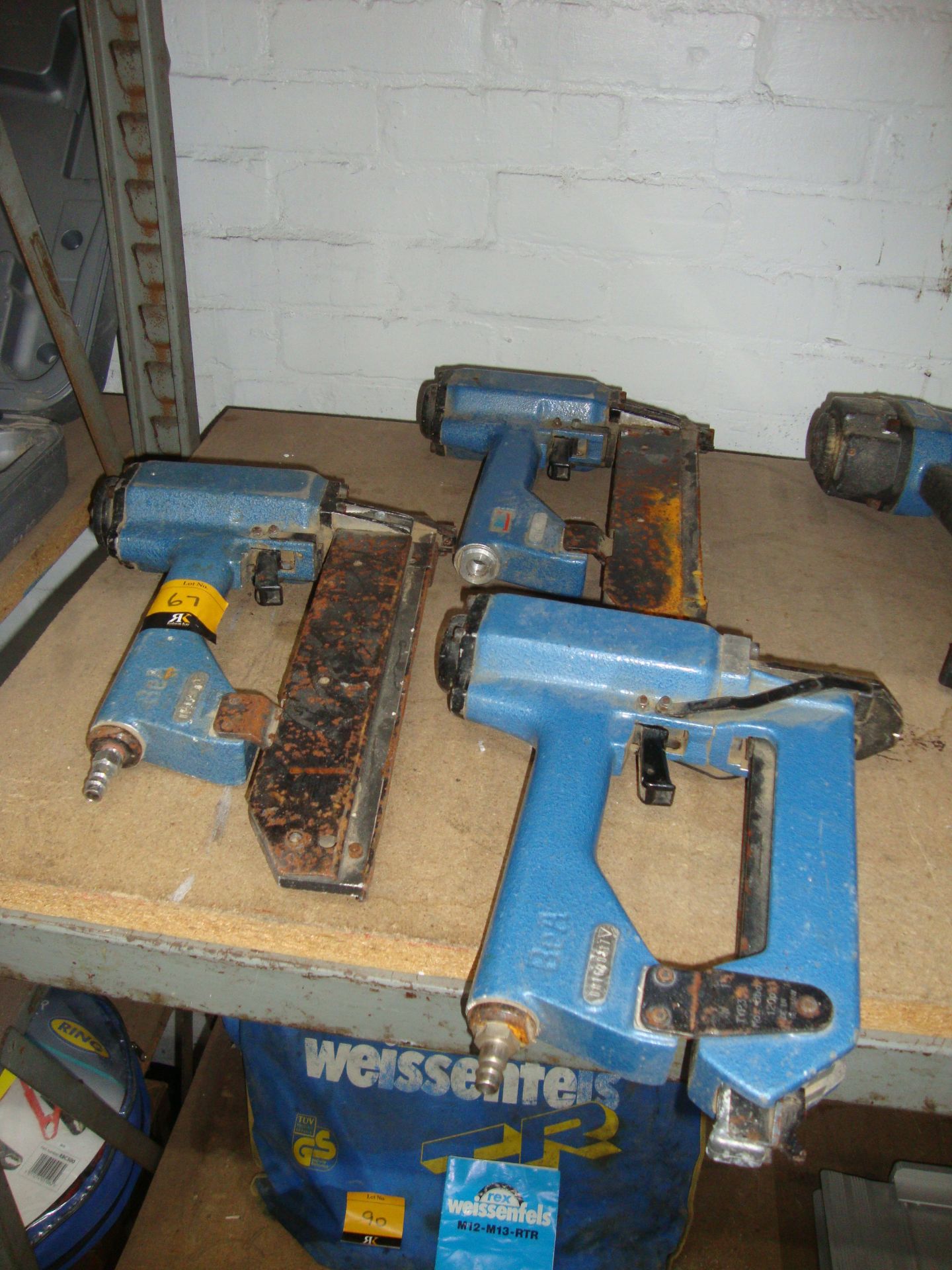 3 off assorted heavy duty air operated nailers IMPORTANT: Please remember goods successfully bid