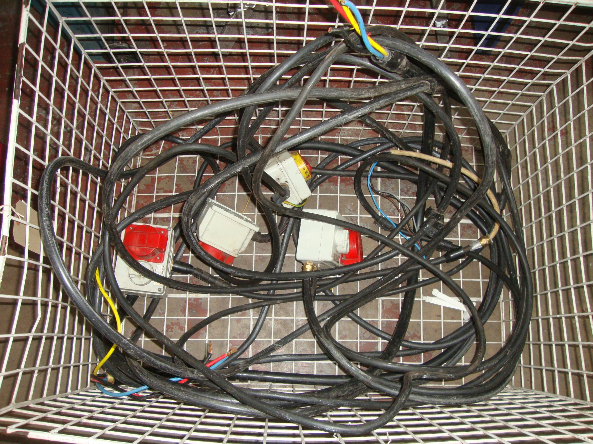 Contents of a cage of armoured cable with 4 off electrical connection boxes attached IMPORTANT: - Image 2 of 3