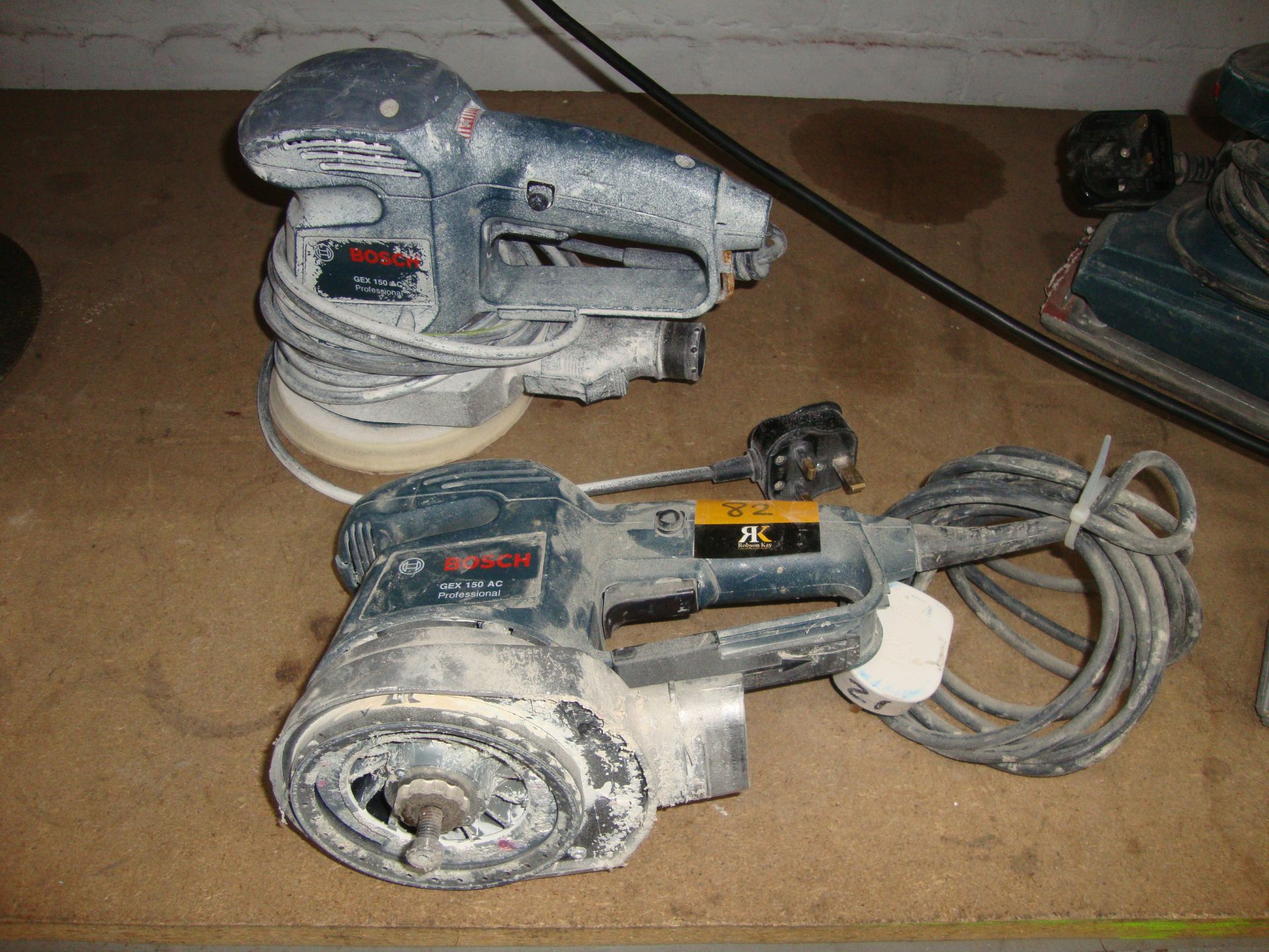 2 off Bosch model GEX150AC electric sanders IMPORTANT: Please remember goods successfully bid upon