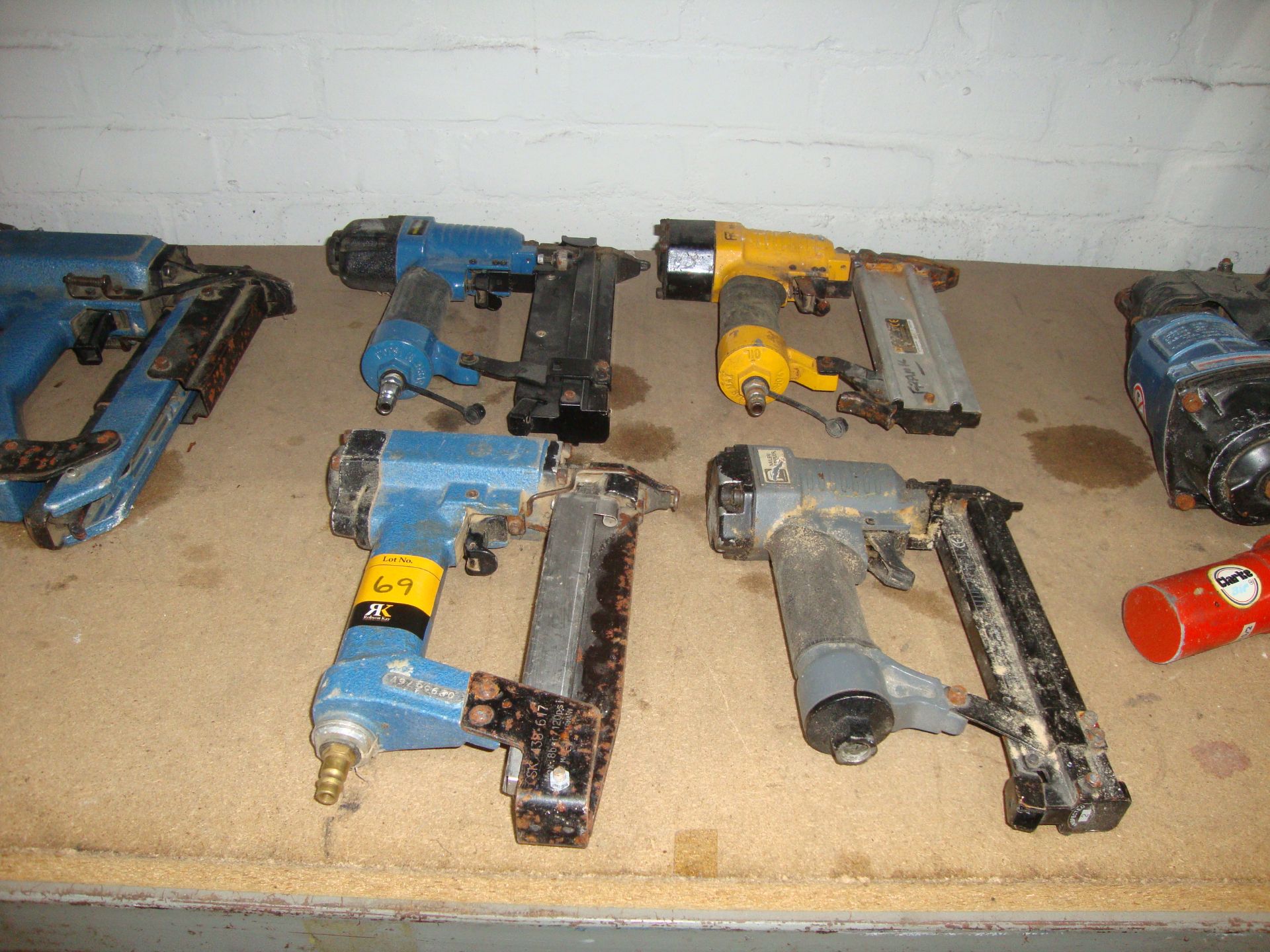 4 off assorted air operated nailers IMPORTANT: Please remember goods successfully bid upon must be