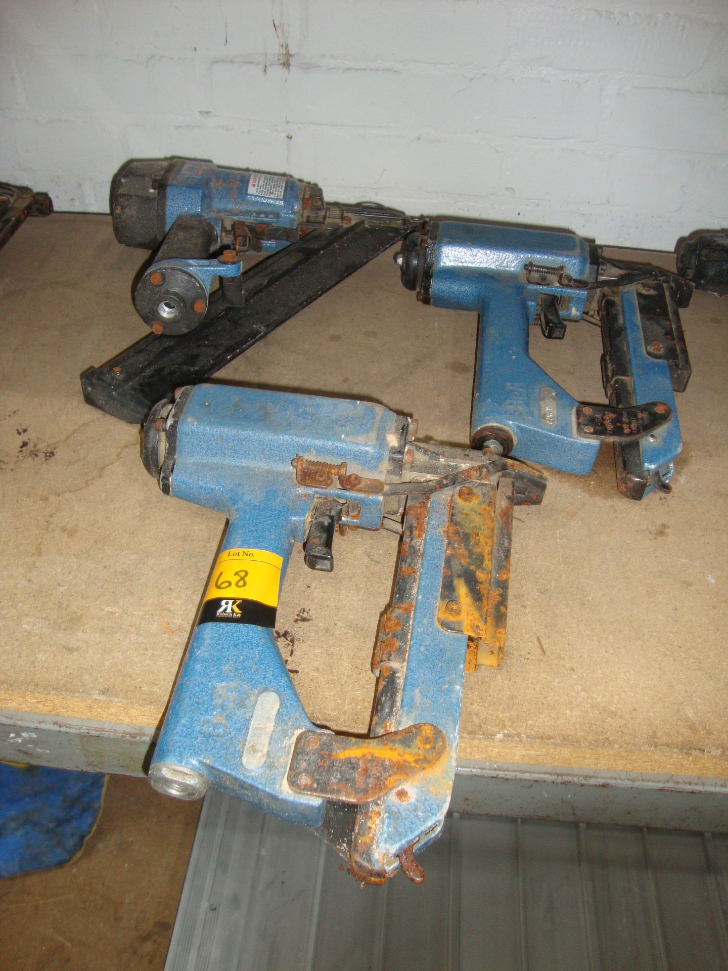 3 off assorted heavy duty air operated nailers IMPORTANT: Please remember goods successfully bid