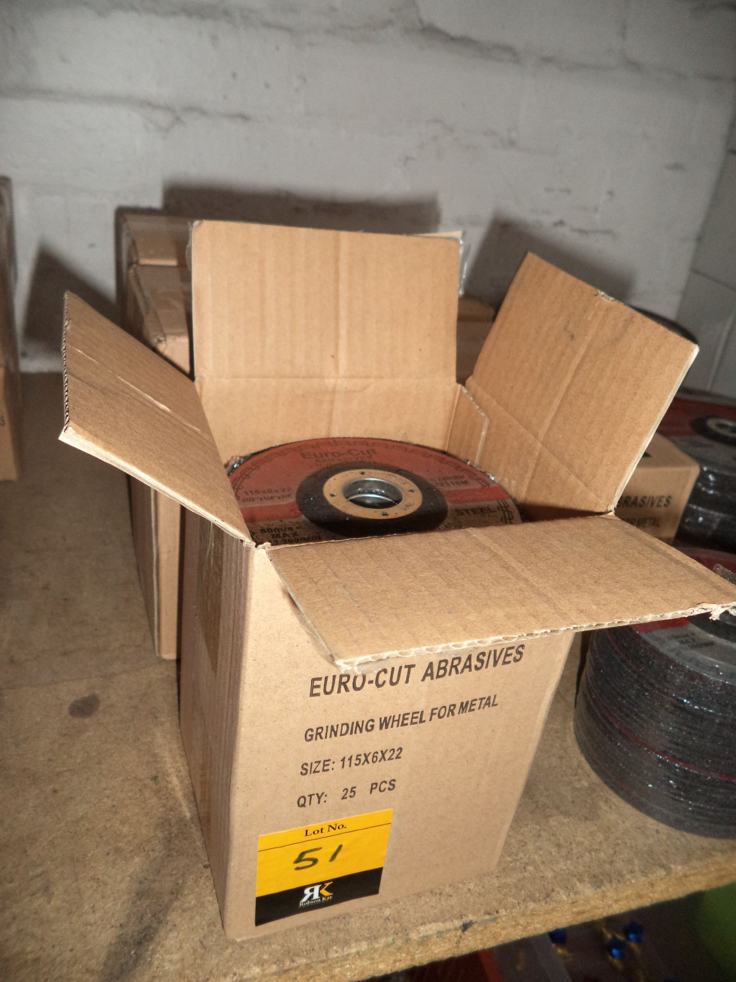 72 off Euro-cut Abrasives 115 x 6 x 22 steel discs IMPORTANT: Please remember goods successfully bid